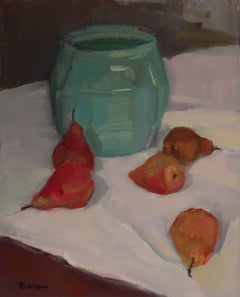 Pears and Ceramic Pot