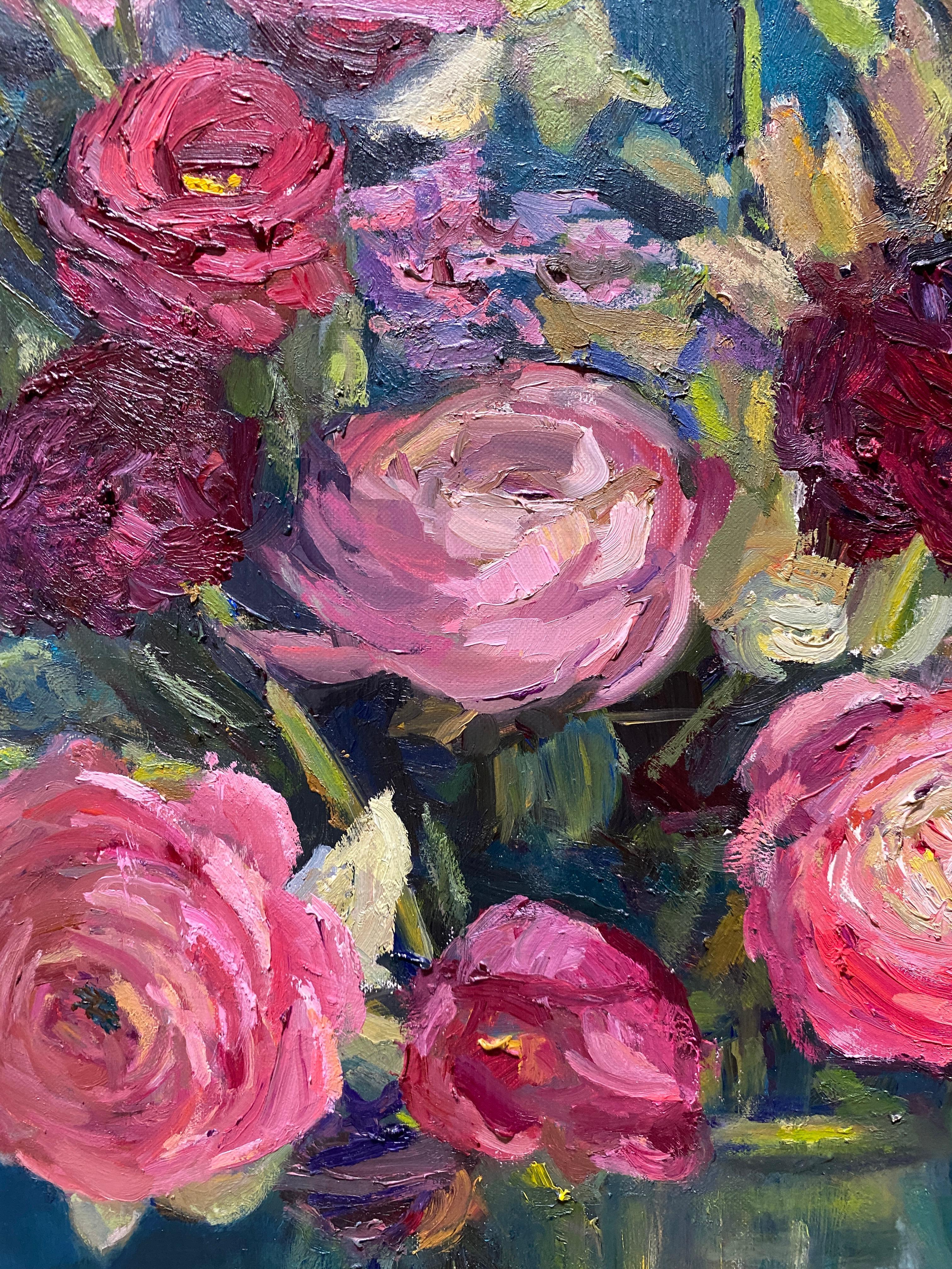 Splendore in rosa e verde in vendita 10