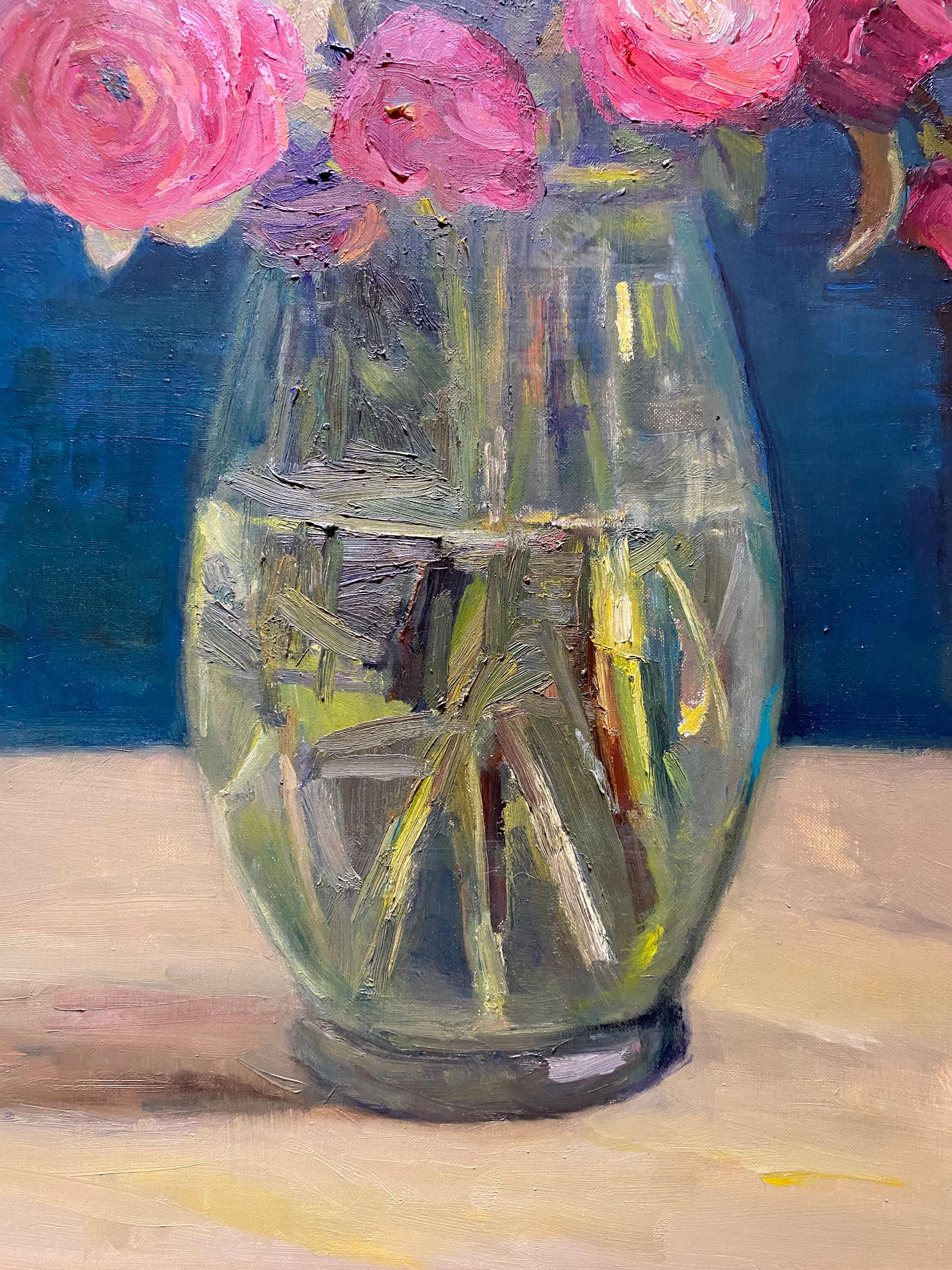 A bright and cheery depiction of a bouquet of colorful and varied flowers. 

Artist Bio 
Maryann Lucas lives and works in Sag Harbor. She is primarily self-taught but has also received instruction and support from wonderful and generous members of