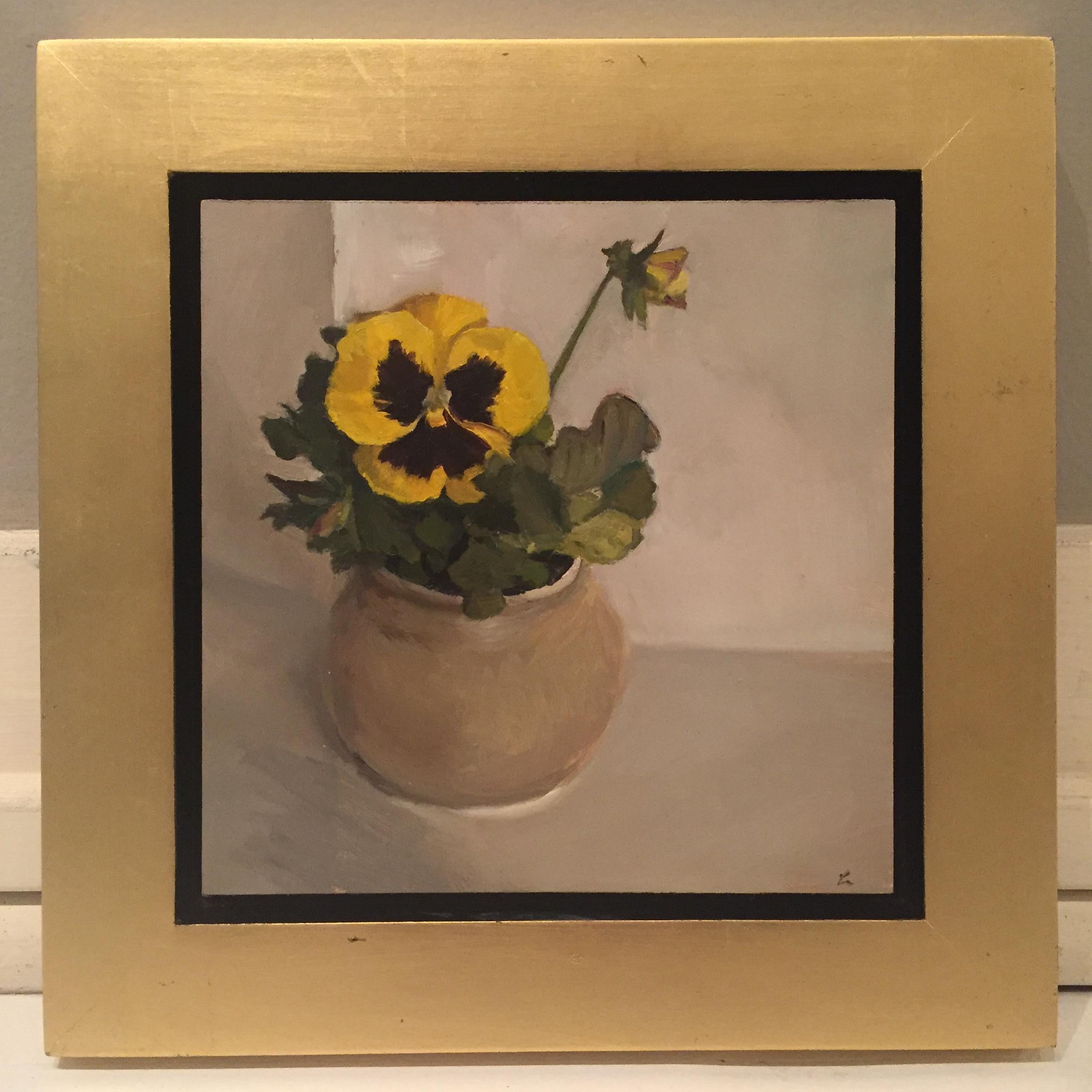 The Yellow Pansy - Painting by Maryann Lucas