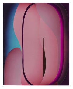 Surface (45), Collaged Paper Pink Purple Magenta Framed