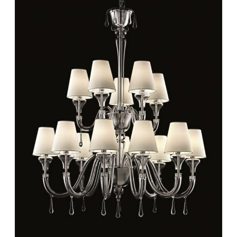 Sleek curves for the arms, drop pendants and elegant shades: Maryland collection recalls of Neoclassical buildings of the New World where majestic chandeliers are showcased in the most important rooms.
 