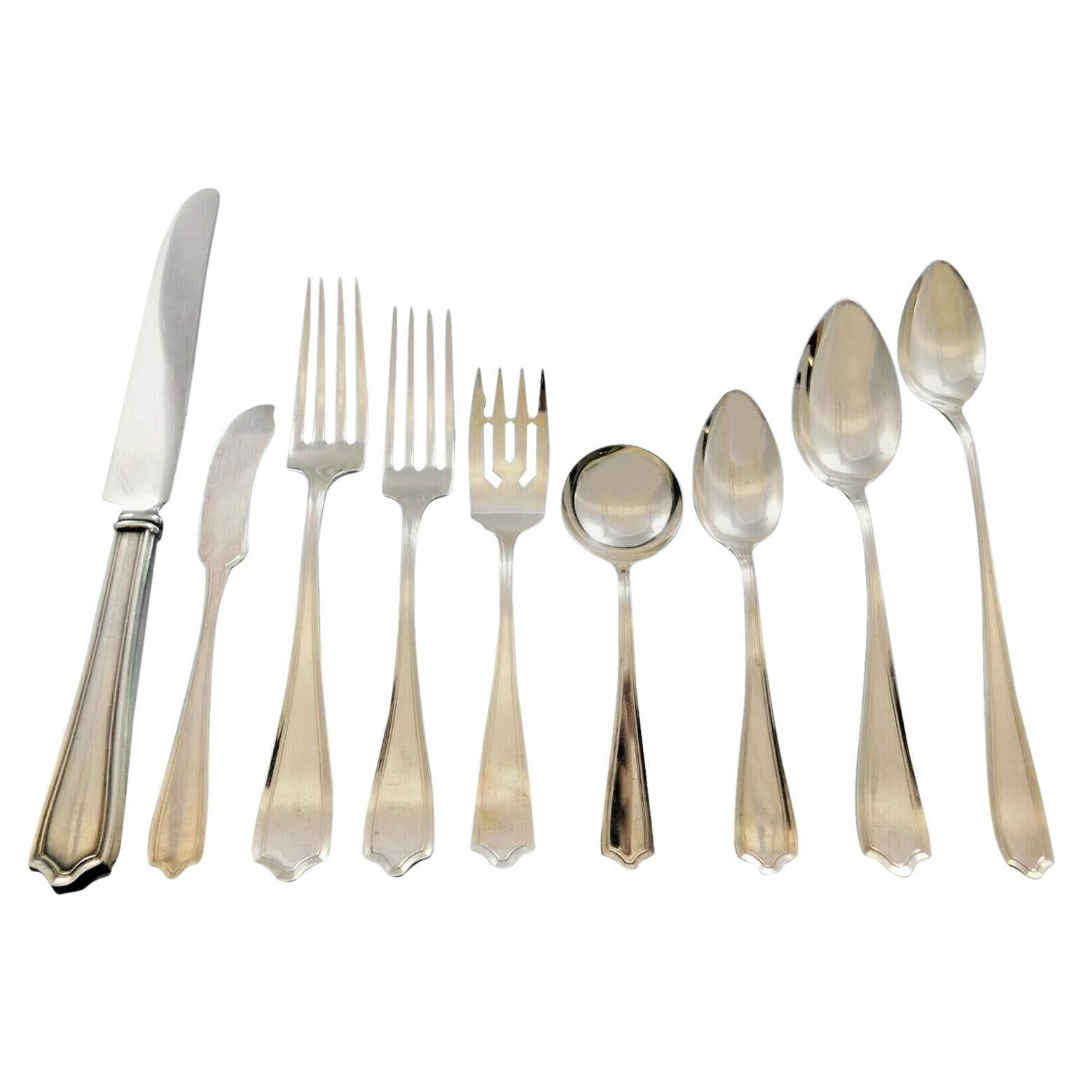 Ensemble de couverts en argent sterling pour 12 personnes 111 pièces du Maryland par Alvin