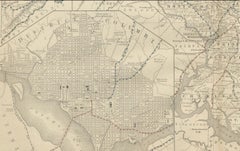 Maryland, D.C. & Delaware Antique Map – Old Line State Railroads, c.1888