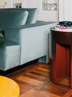 Maryland, monolithic side table with slot, Dainelli Studio for Somaschini, Italy