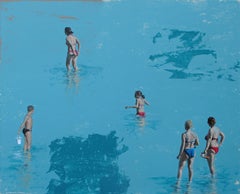 Azure Sea by Marylin Cavin - acrylic contemporary people painting