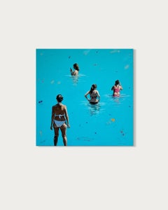 Momento de verano by Marylin Cavin - pintura acrílica contemporánea sobre personas