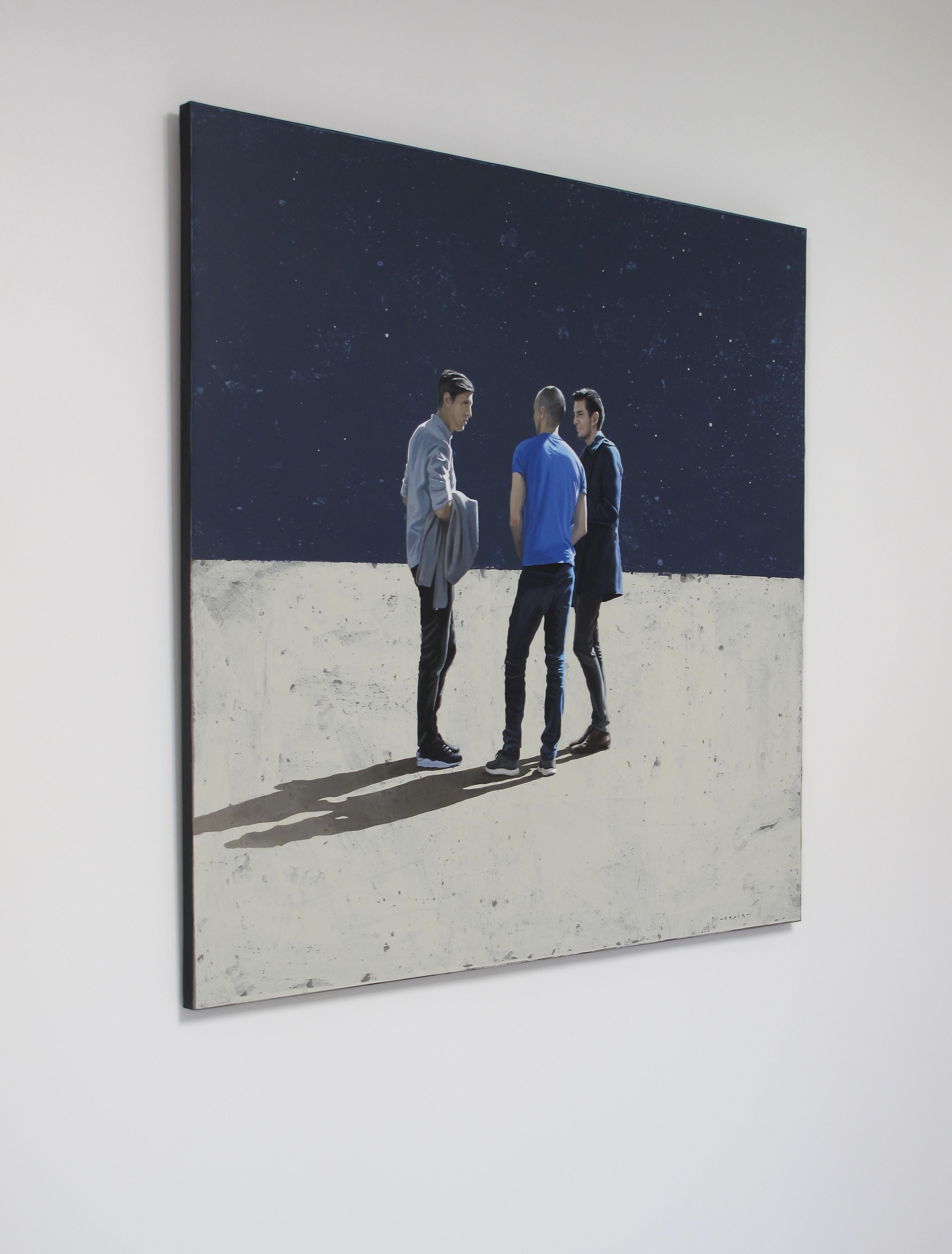 L'ora dei rumori leggeri - Marylin Cavin - pittura contemporanea di persone in vendita 9