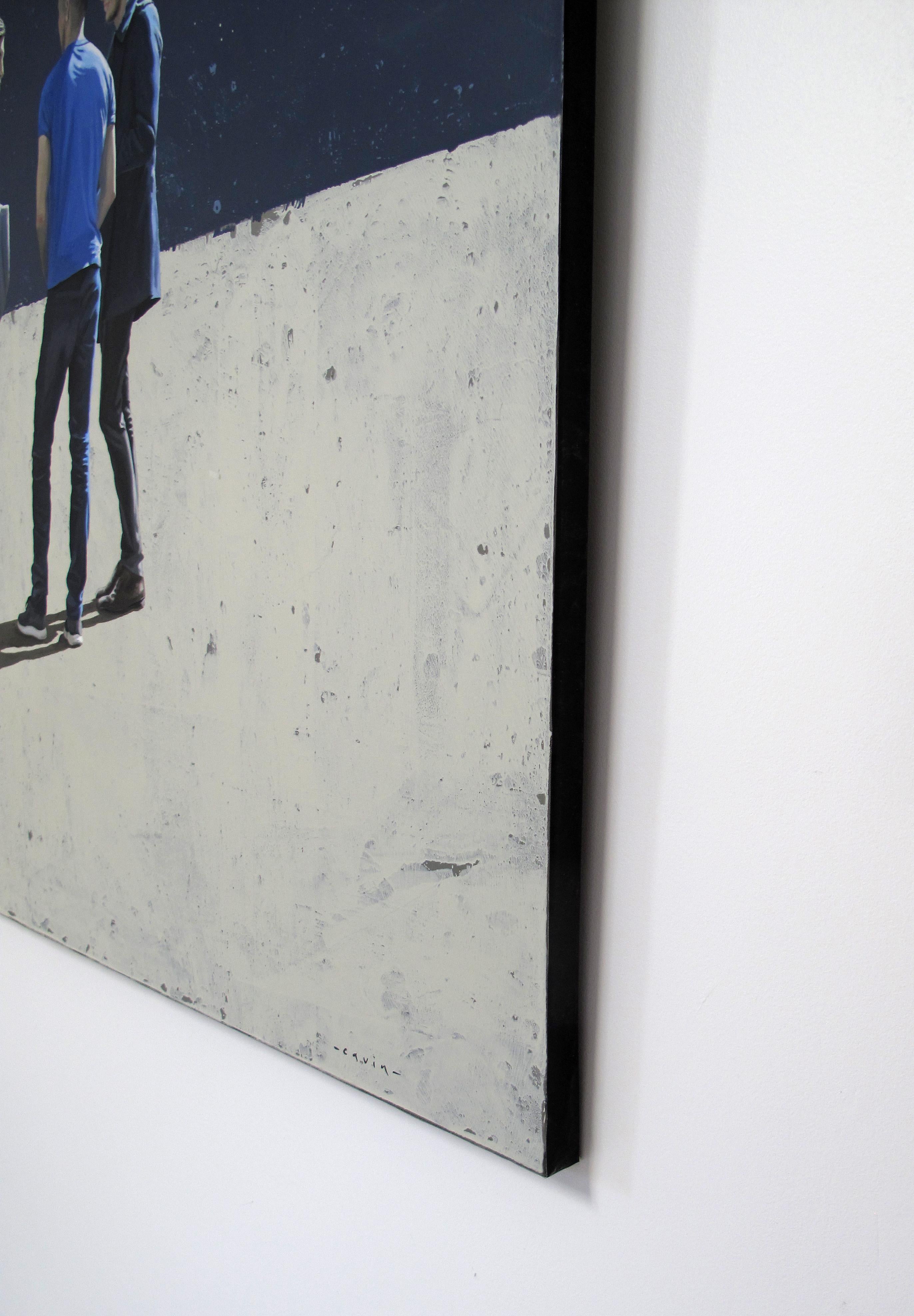 L'ora dei rumori leggeri - Marylin Cavin - pittura contemporanea di persone in vendita 11