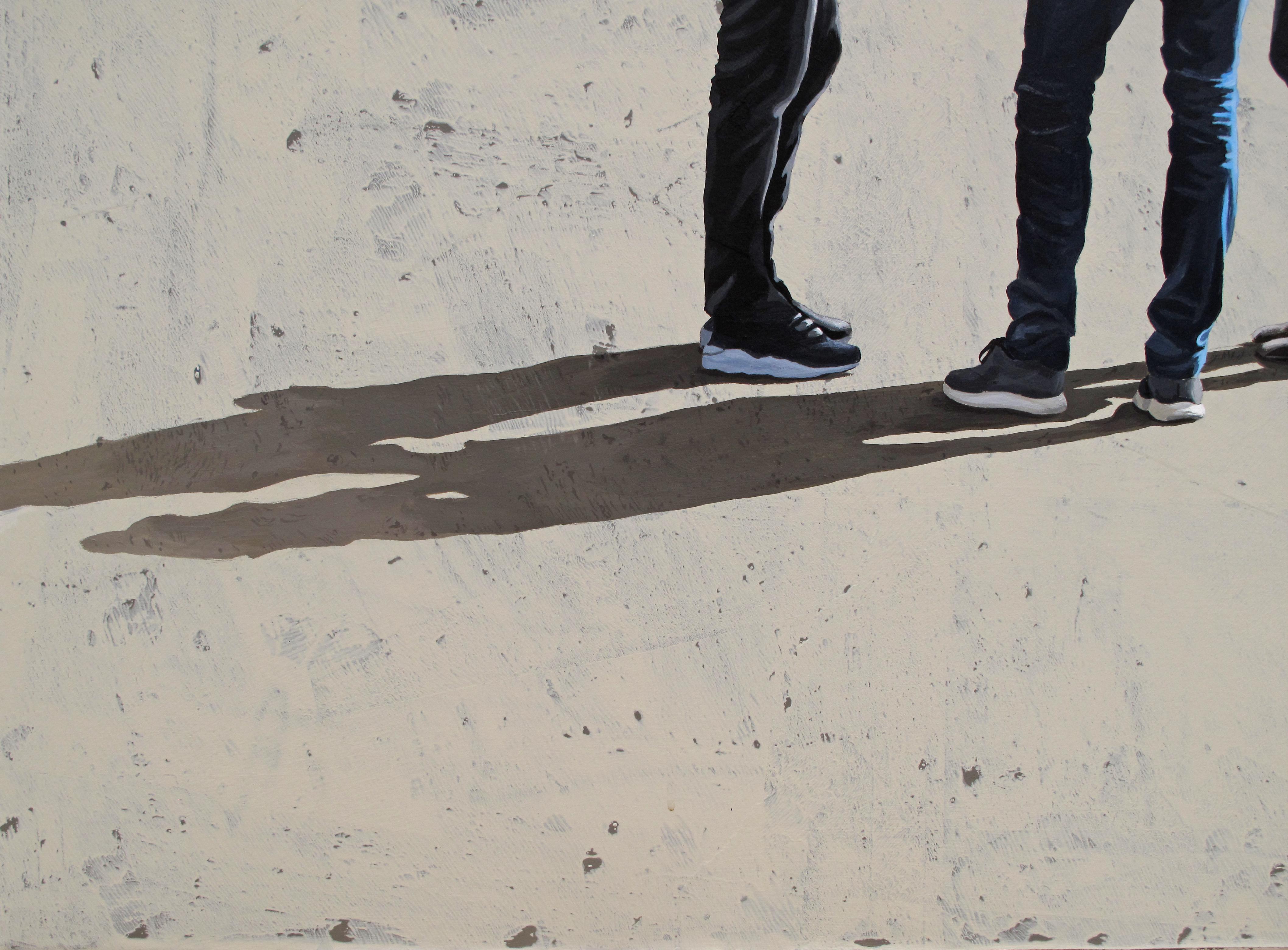 L'ora dei rumori leggeri - Marylin Cavin - pittura contemporanea di persone in vendita 12