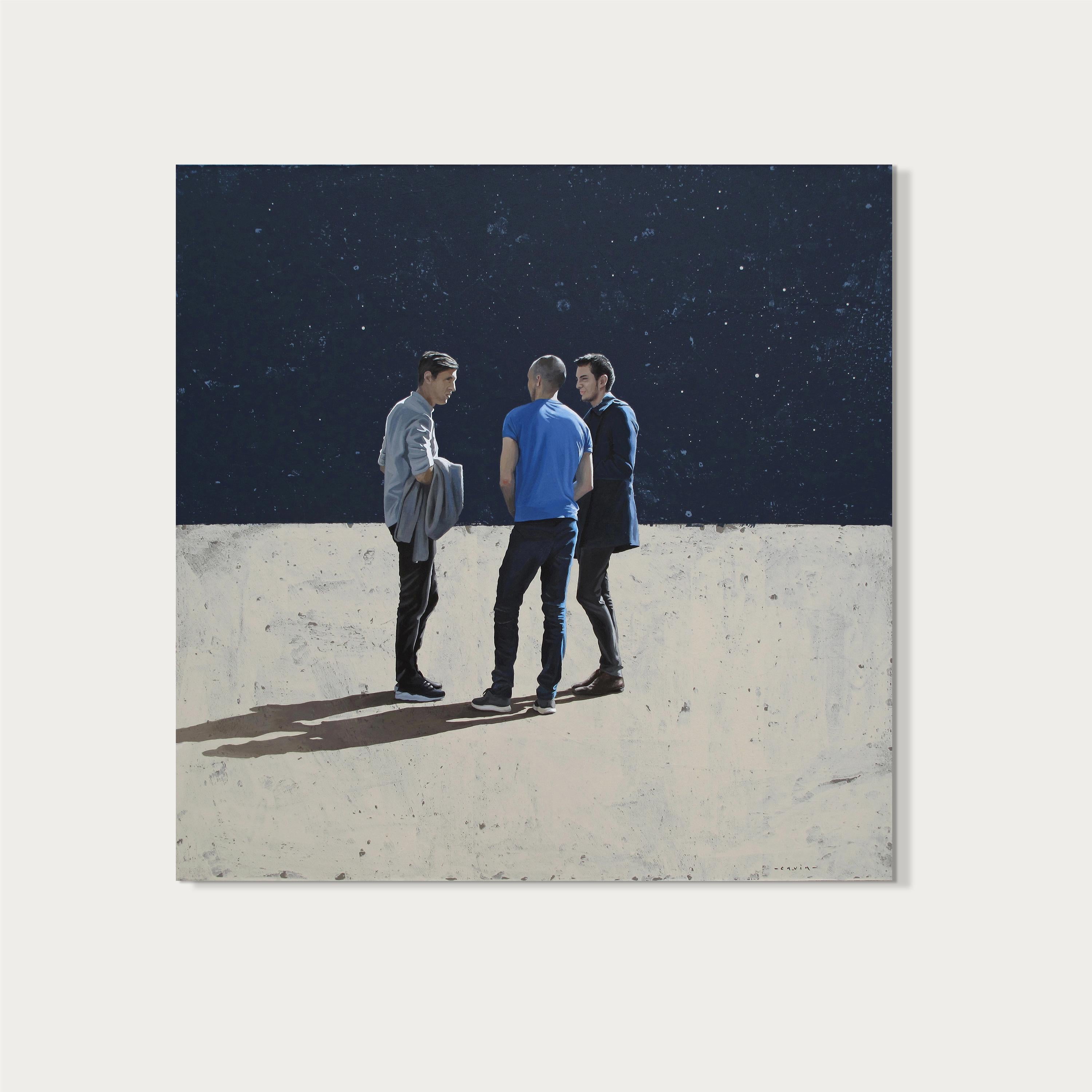 L'ora dei rumori leggeri - Marylin Cavin - pittura contemporanea di persone in vendita 1