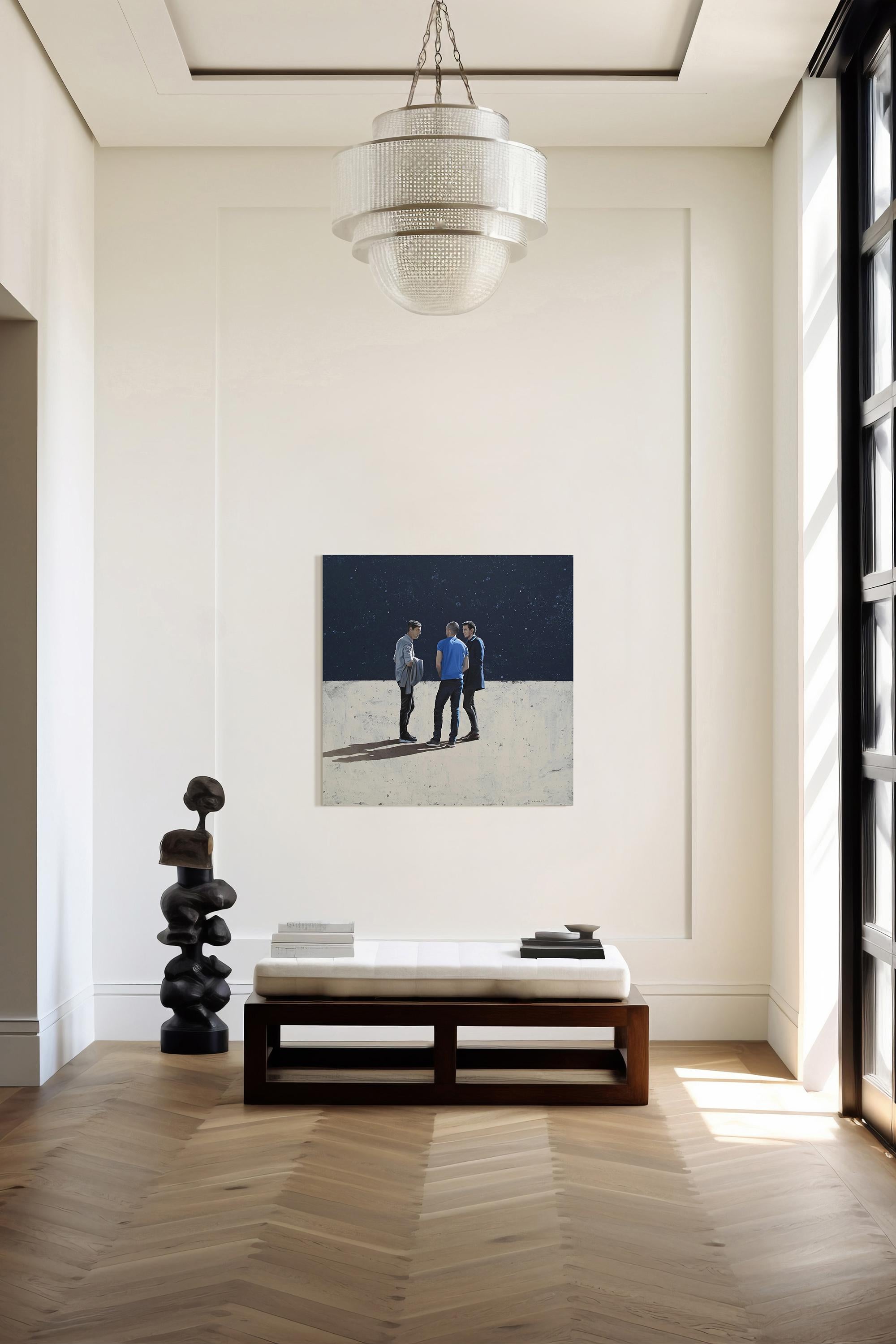 L'ora dei rumori leggeri - Marylin Cavin - pittura contemporanea di persone in vendita 2
