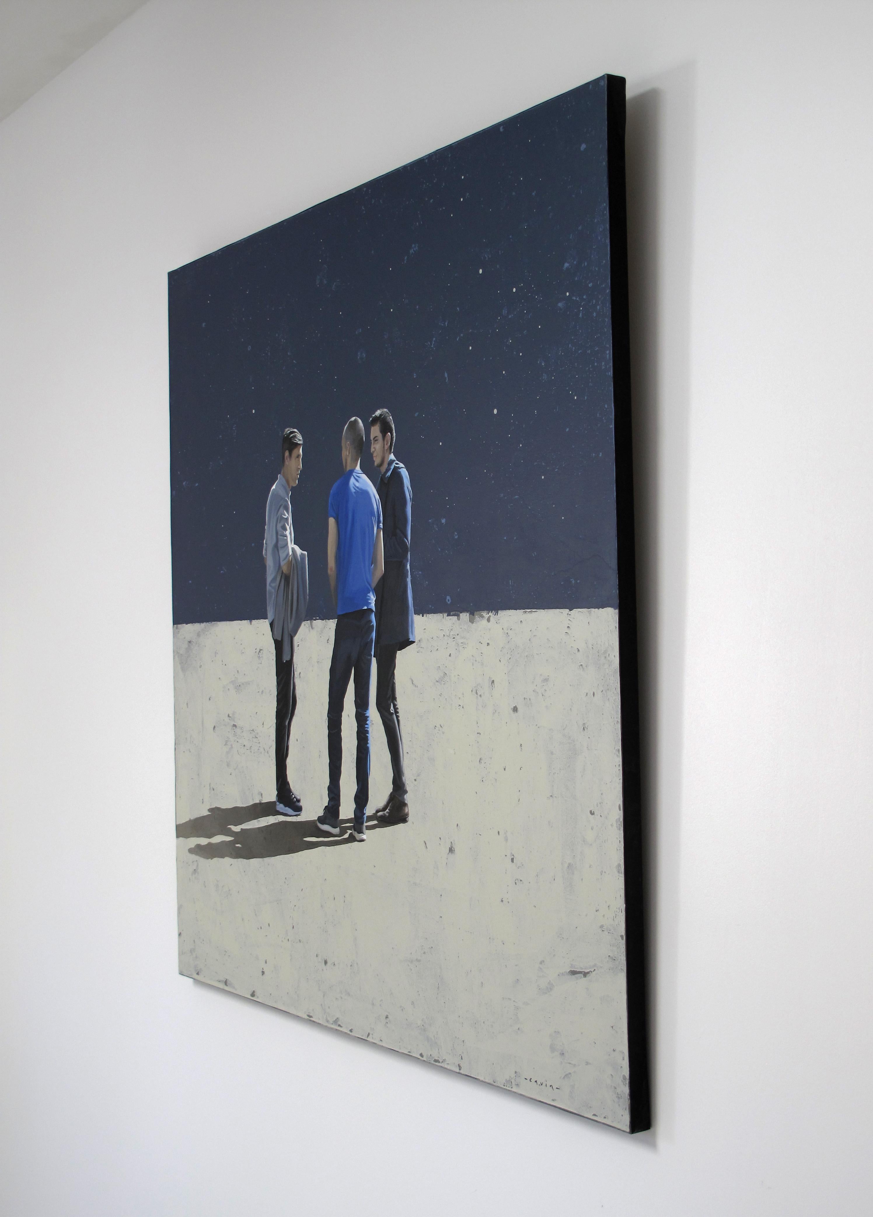 L'ora dei rumori leggeri - Marylin Cavin - pittura contemporanea di persone in vendita 3