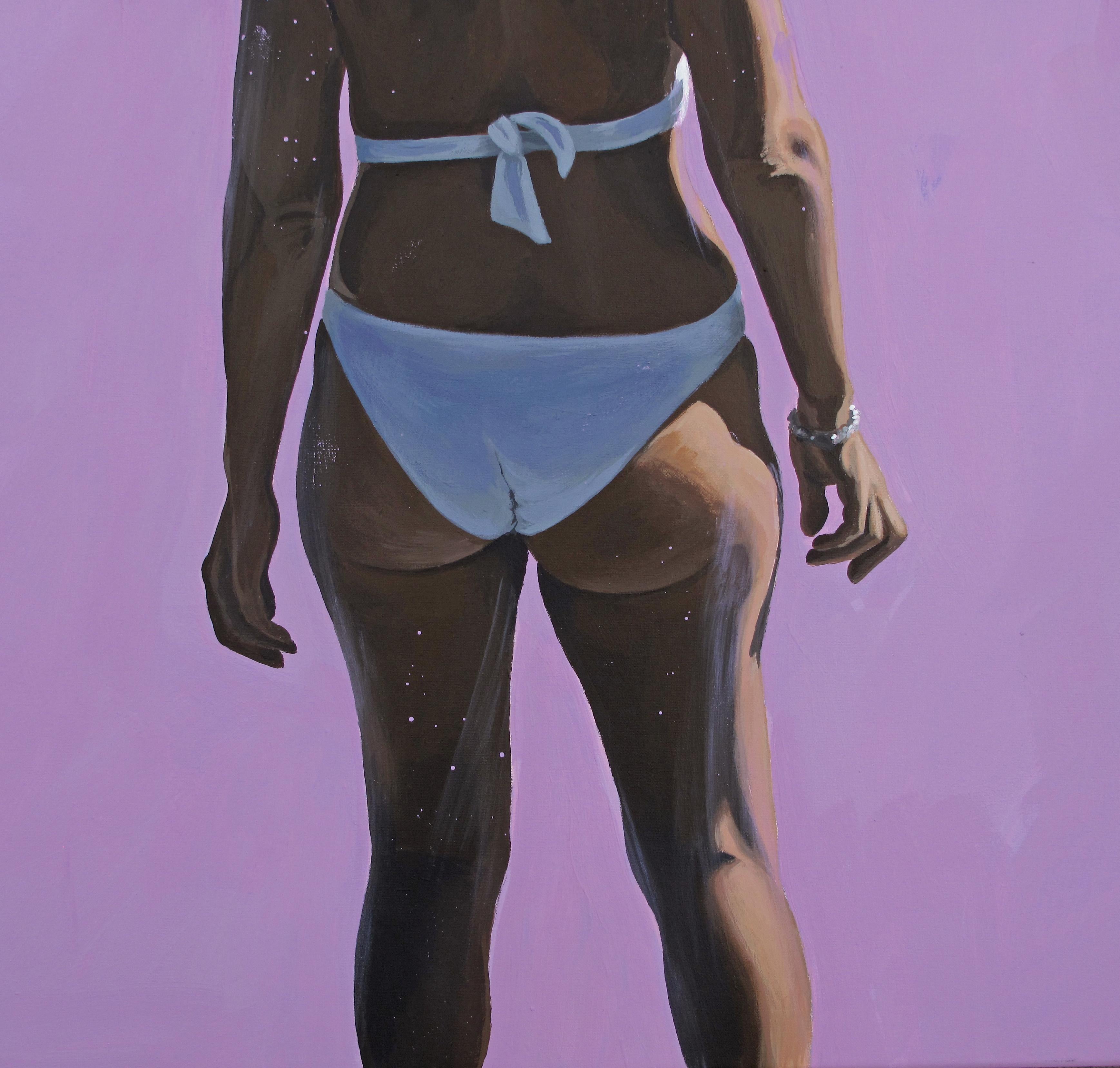 La hora de los ruidos ligeros - Marylin Cavin - pintura contemporánea de personas en venta 3