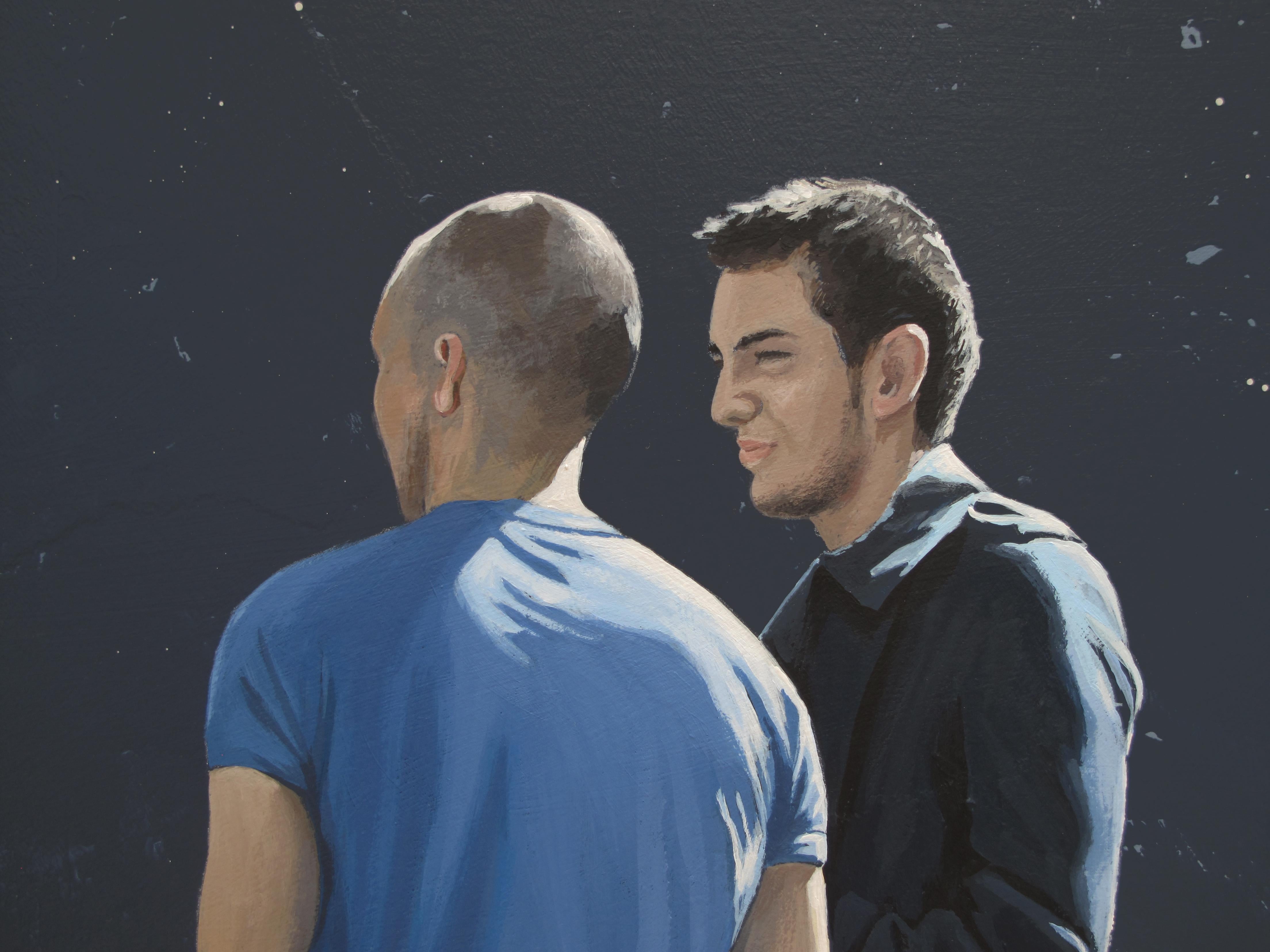 L'ora dei rumori leggeri - Marylin Cavin - pittura contemporanea di persone in vendita 7