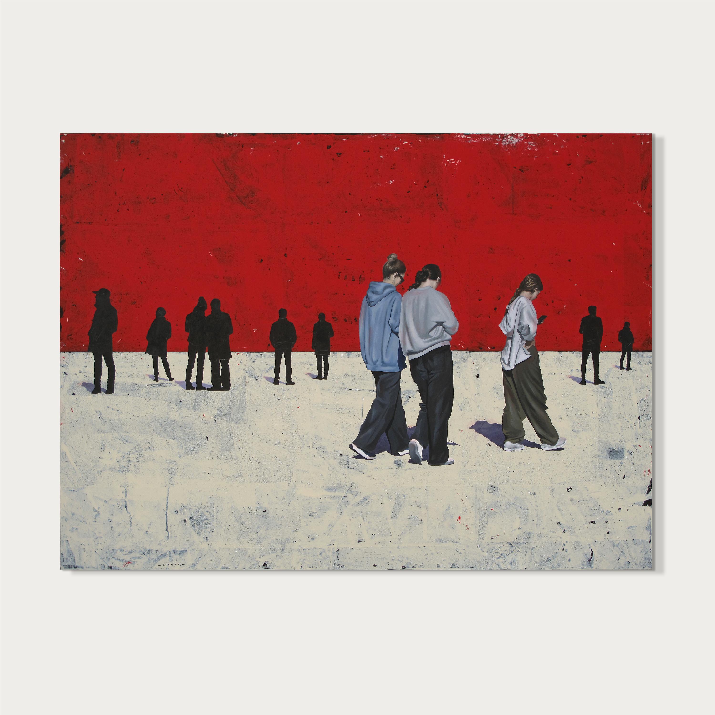 Vast and Flamboyant von Marylin Cavin - Acryl zeitgenössische Menschen Malerei im Angebot 1