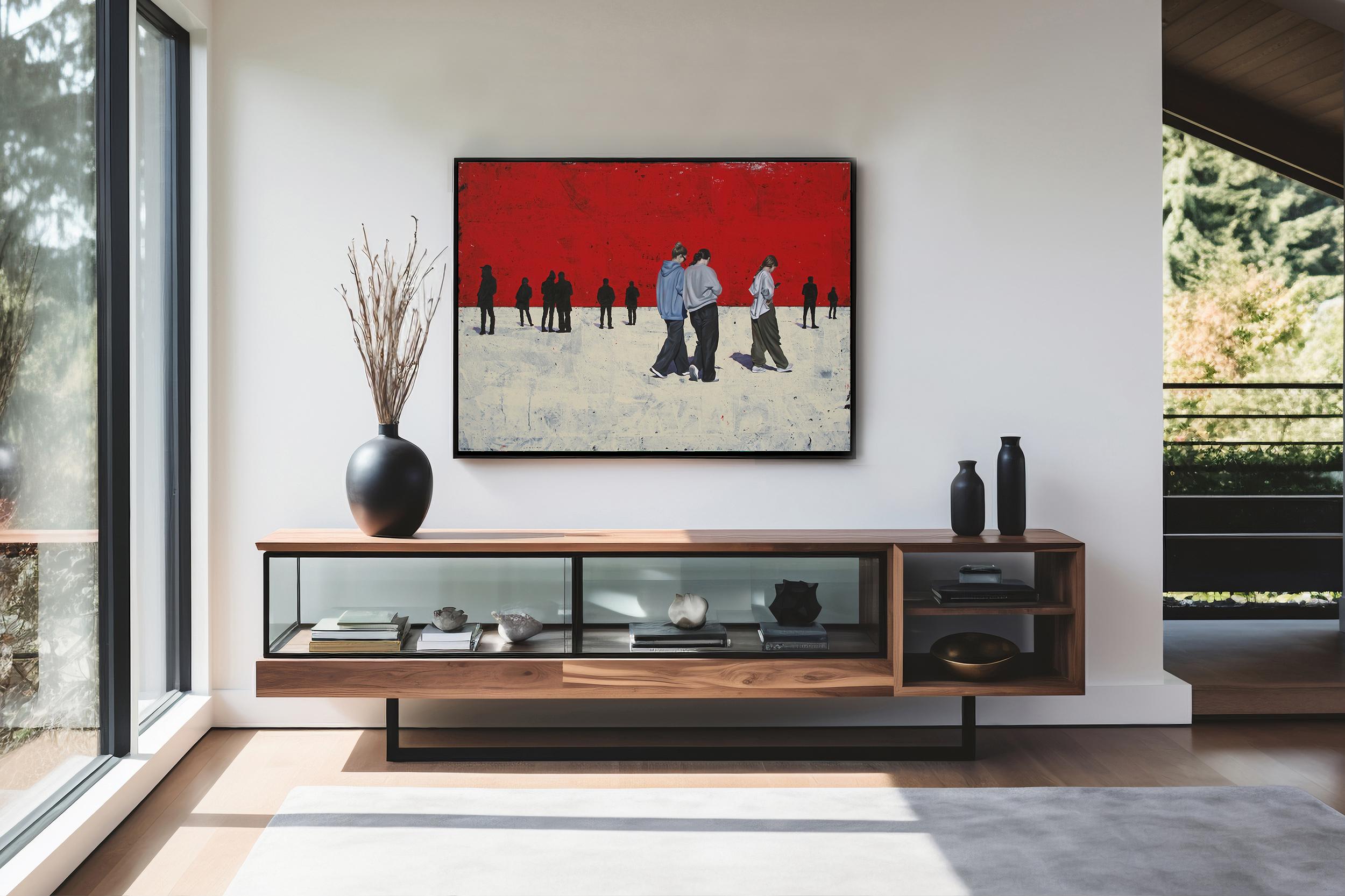 Vast and Flamboyant von Marylin Cavin - Acryl zeitgenössische Menschen Malerei im Angebot 2