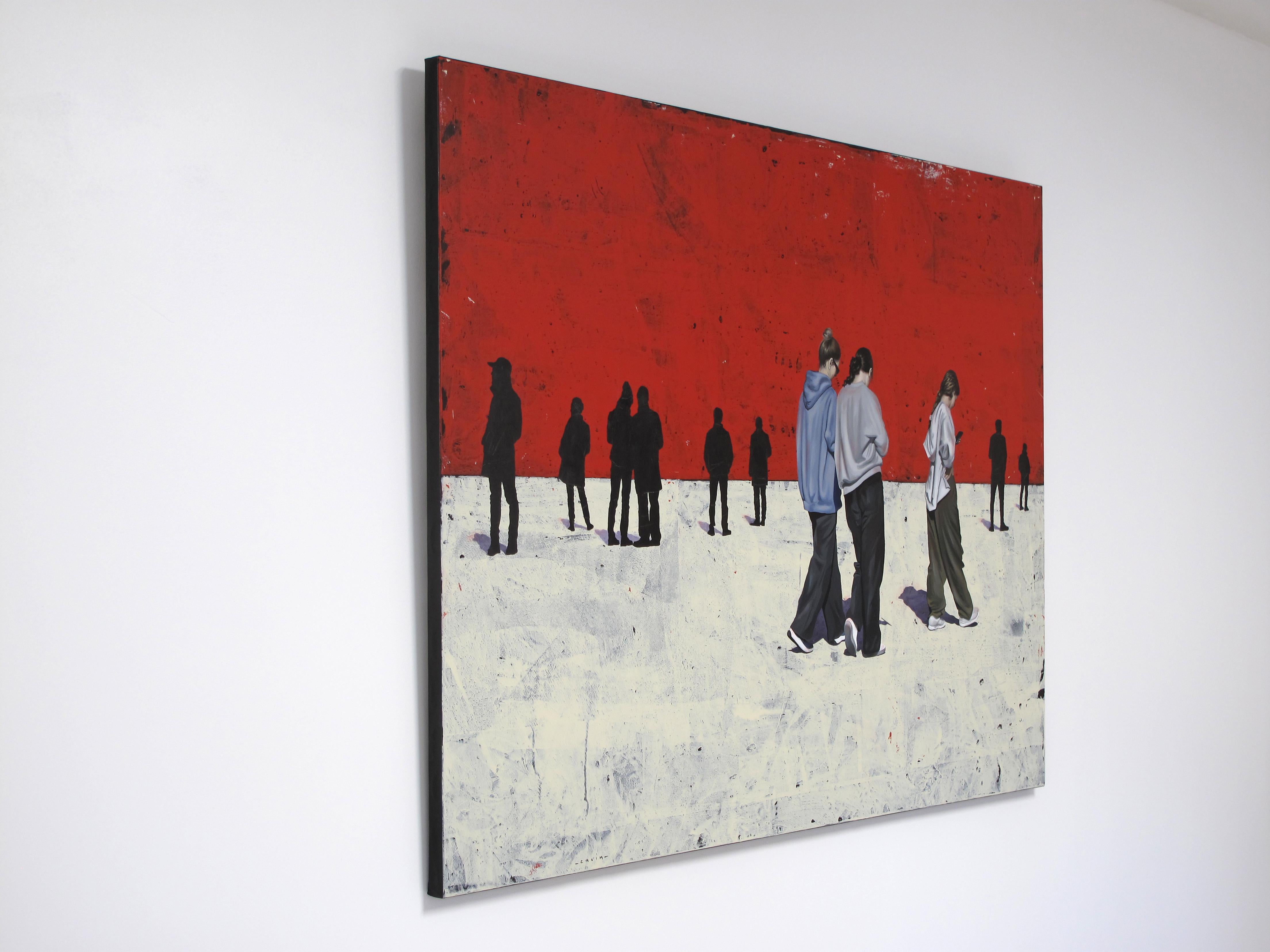 Vast and Flamboyant von Marylin Cavin - Acryl zeitgenössische Menschen Malerei im Angebot 4