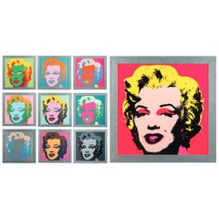 Marylin Monroe 10 Portraits Pop Art Panels