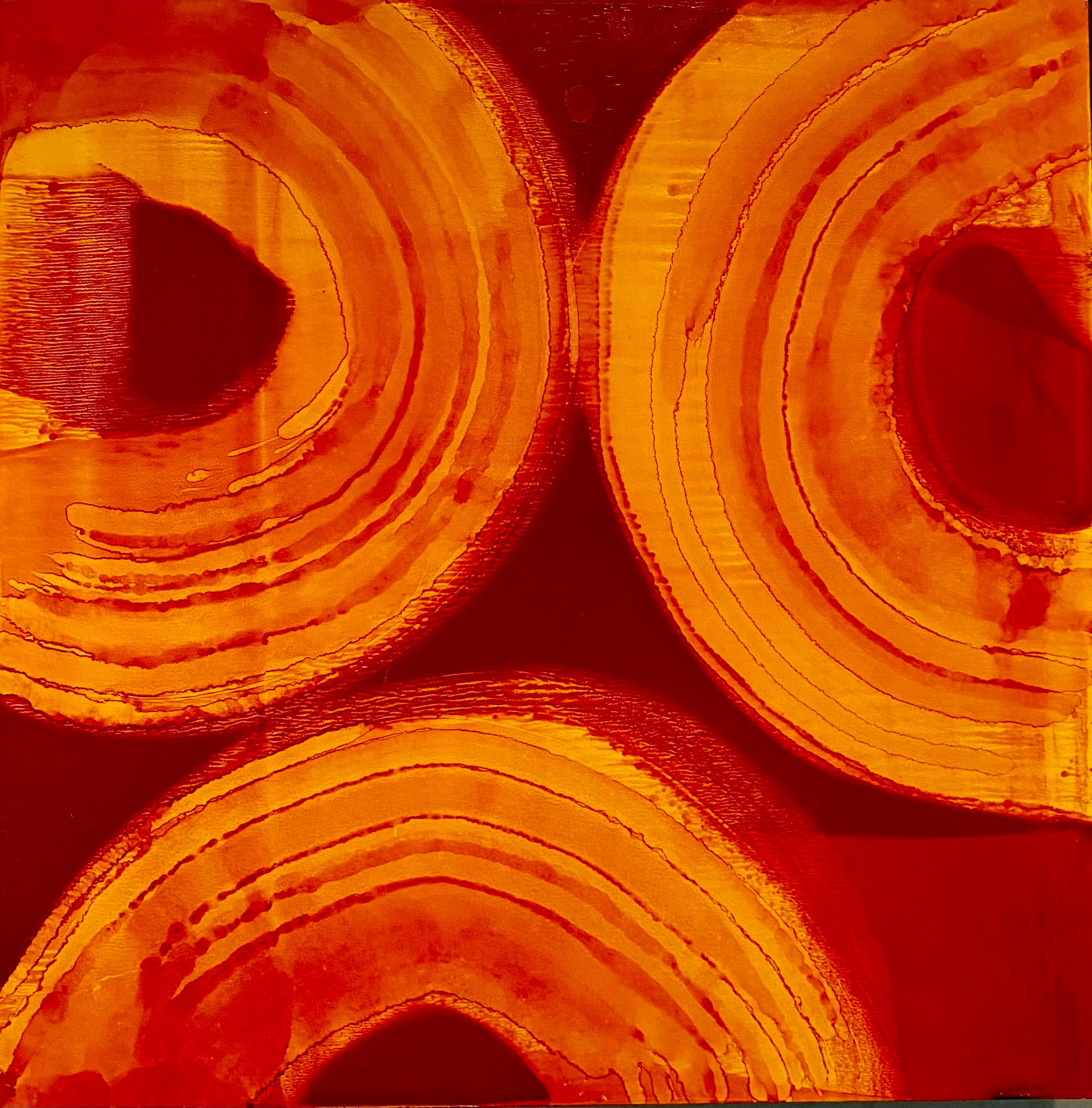 Provenienza: Babcock Galleries (reca la loro etichetta sul retro. firmato sul retro con il monogramma dell'artista.

Marylyn Dintenfass (nata nel 1943) è una pittrice, stampatrice e scultrice americana. È conosciuta soprattutto per i suoi dipinti a