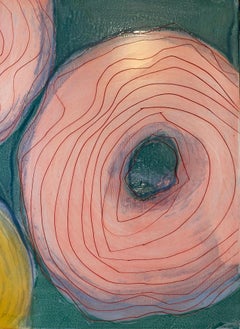 "AKEE" Oil Painting, Marylyn Dintenfass Modernist Abstract Expressionist Pop Art