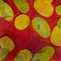 "Firebird Sweet" Marylyn Dintenfass Parallel Park Series Red and Yellow Painting