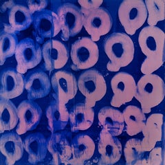 "Galaxie XL" Marylyn Dintenfass Parallel Park Series Blue and Pink Painting