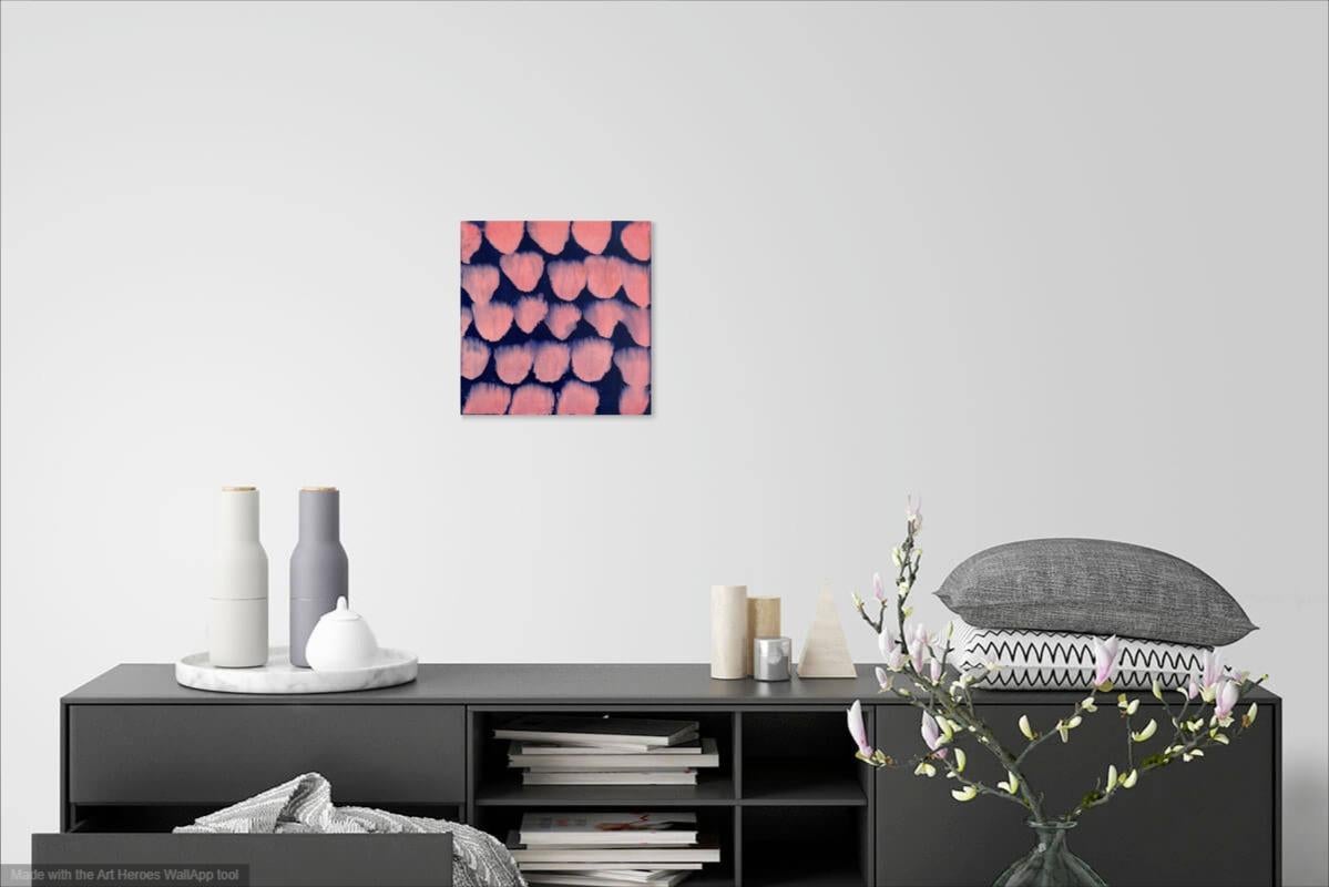 Vibrant, Abstract, Floral Painting 'Poof' by Marylyn Dintenfass For Sale 1