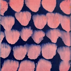 Pittura floreale astratta e vibrante "Poof" di Marylyn Dintenfass