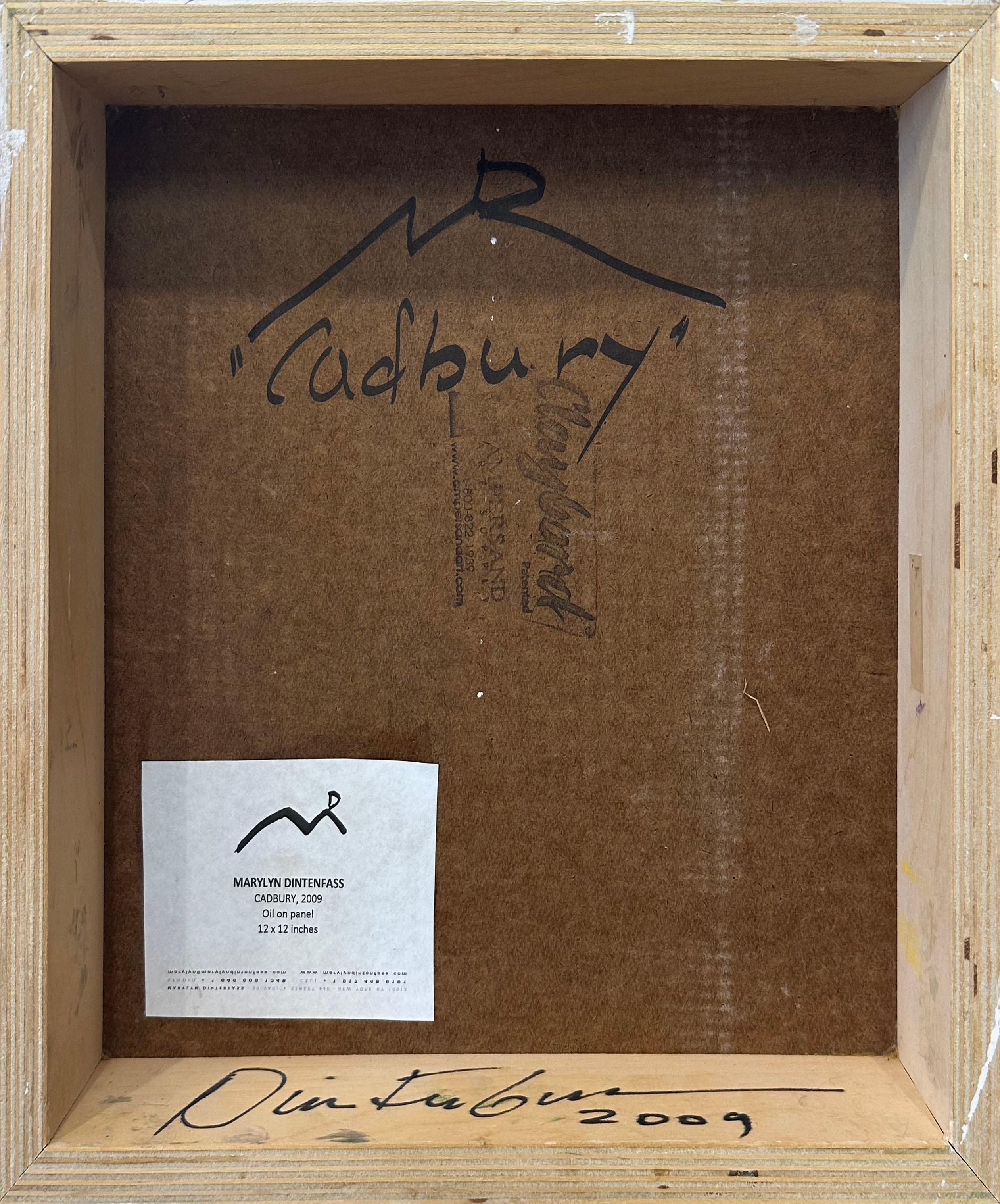 Leuchtend, abstraktes, gestisches Gemälde „Cadbury“ von Marylyn Dintenfass im Angebot 8