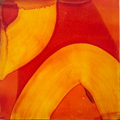 Vibrant, Abstract, Gestural Painting 'Cadbury' by Marylyn Dintenfass