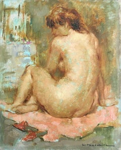 Nude in Repose:: Original-Ölgemälde:: Maryse Ducaire Roque