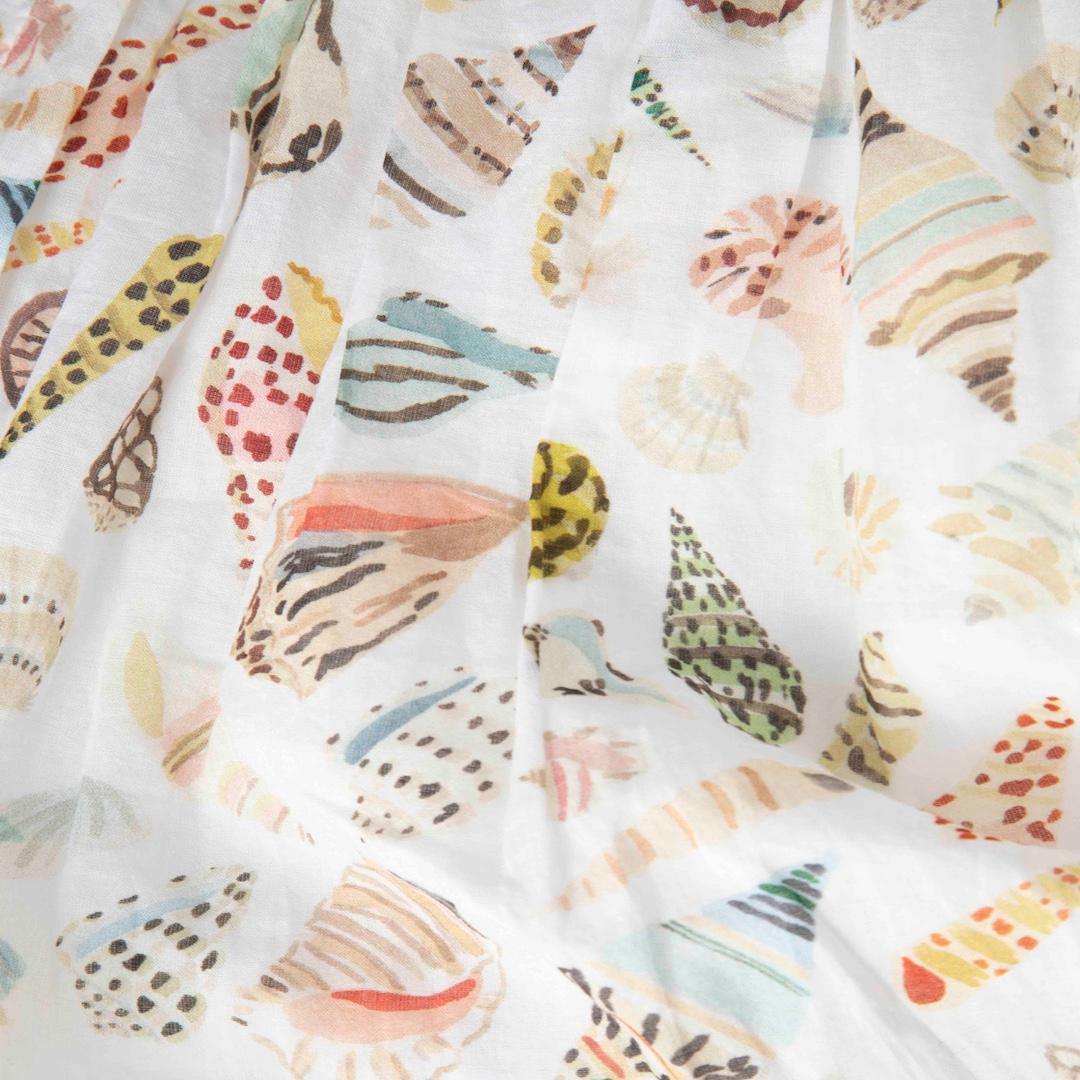 Beige Marysia Seashell Print Midi Dress Size L For Sale