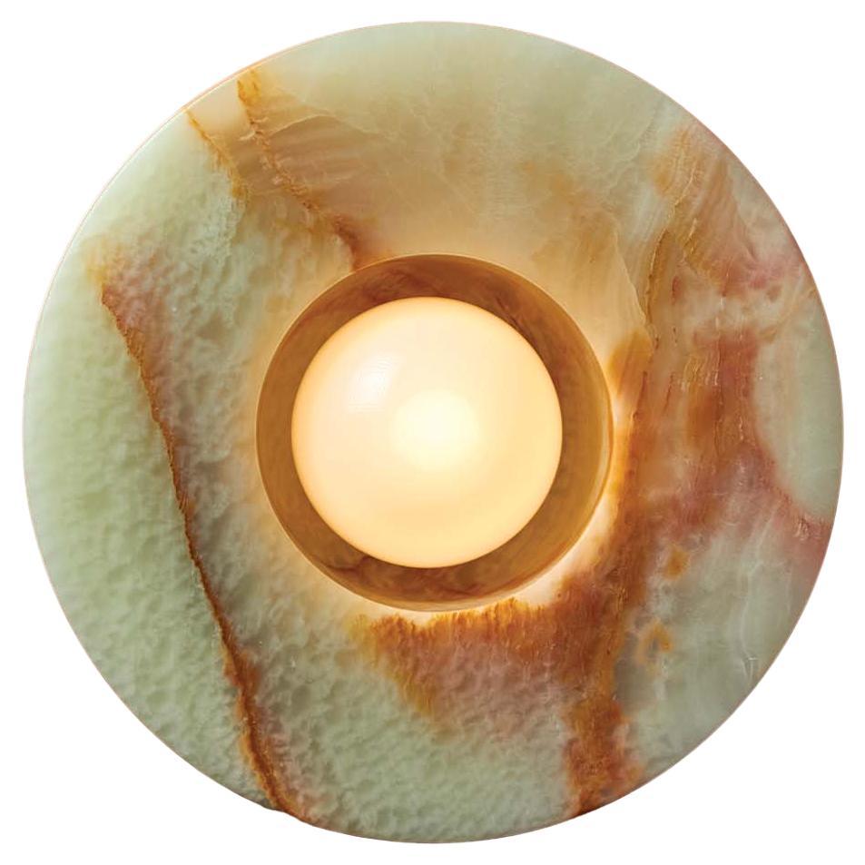 Marz Designs, "Aurelia Surface Sconce", Onyx Stone Wall Light For Sale