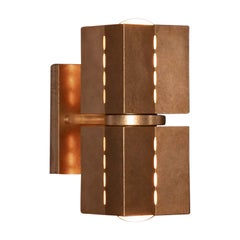 Marz Designs "Polaris Wall Light", Small, Tumbled Brass