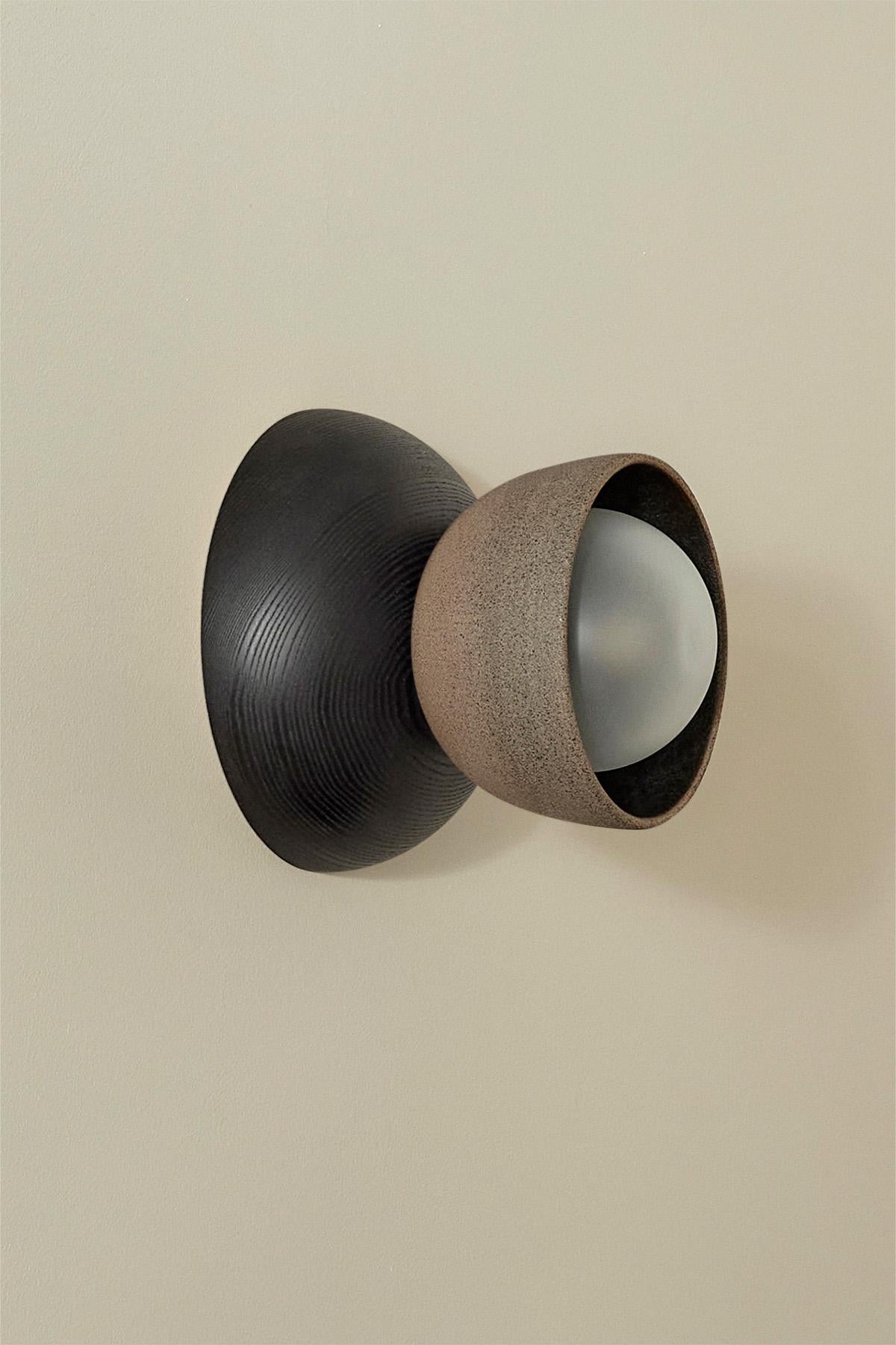 Marz Designs, “Terra 00 Surface Sconce”, Ceramic and Timber Surface Sconce For Sale 5