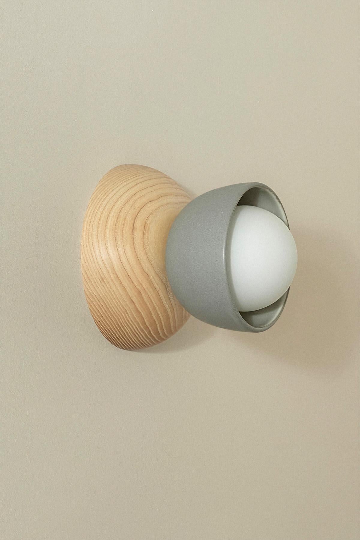 Marz Designs, “Terra 00 Surface Sconce”, Ceramic and Timber Surface Sconce For Sale 7