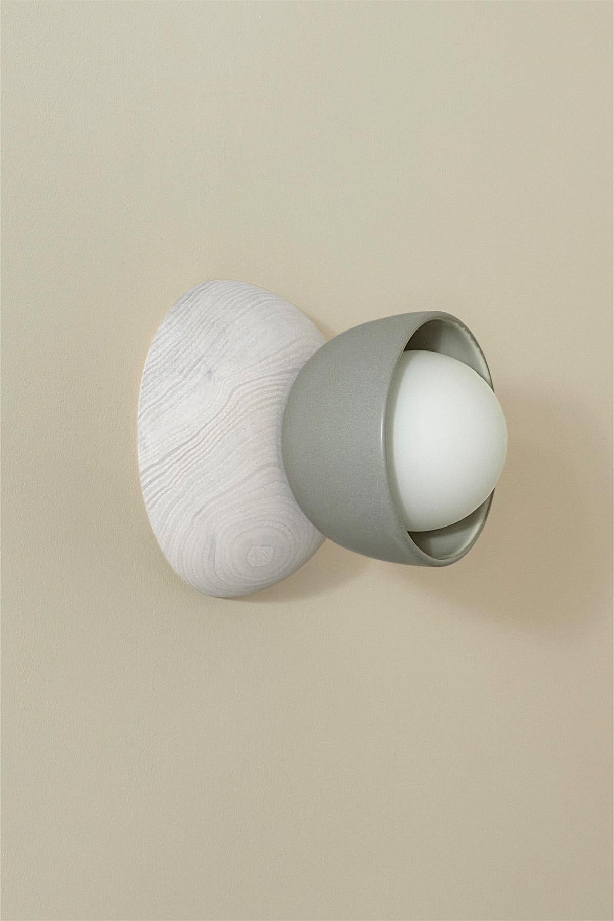 Marz Designs, “Terra 00 Surface Sconce”, Ceramic and Timber Surface Sconce For Sale 8