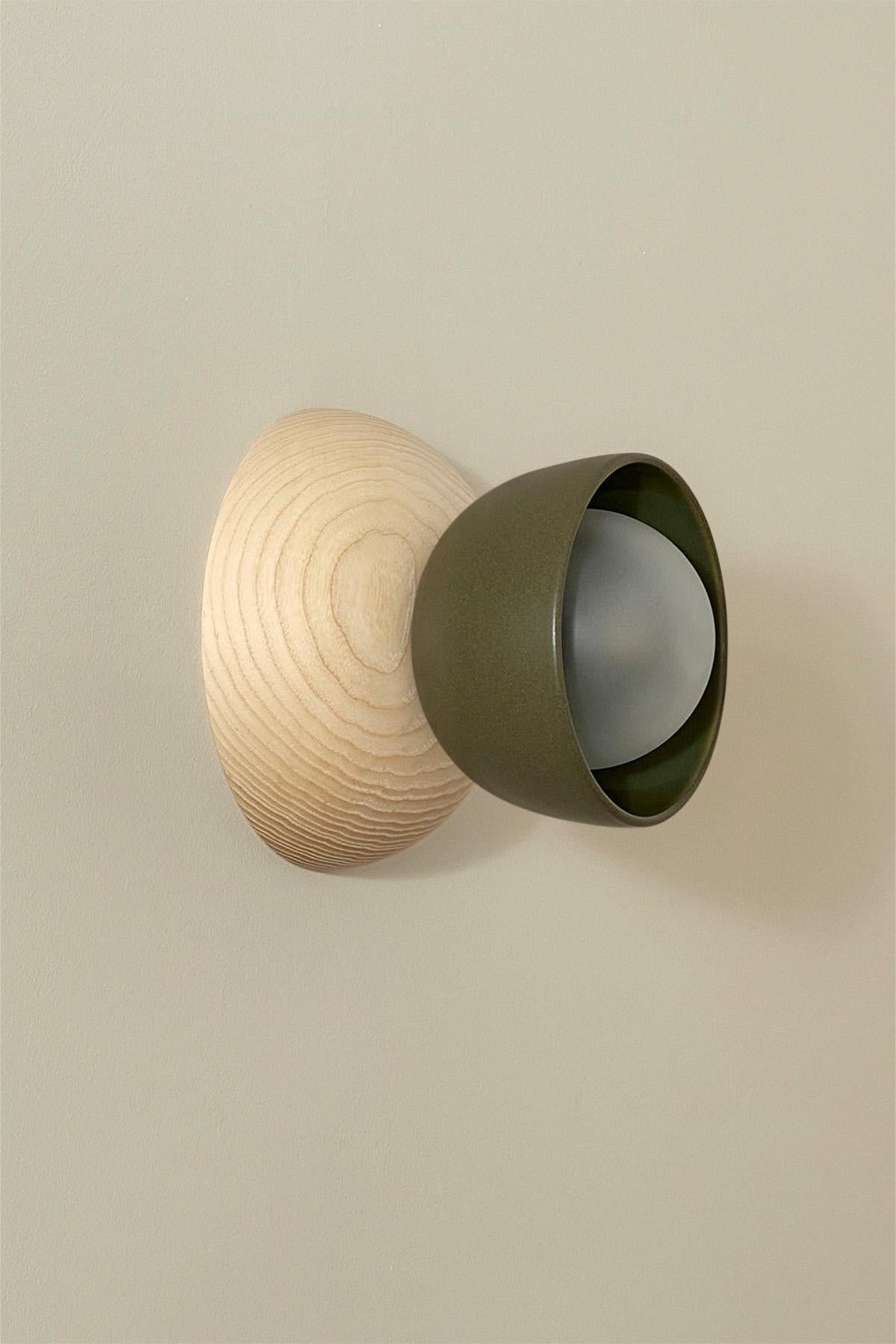 Marz Designs, “Terra 00 Surface Sconce”, Ceramic and Timber Surface Sconce For Sale 10