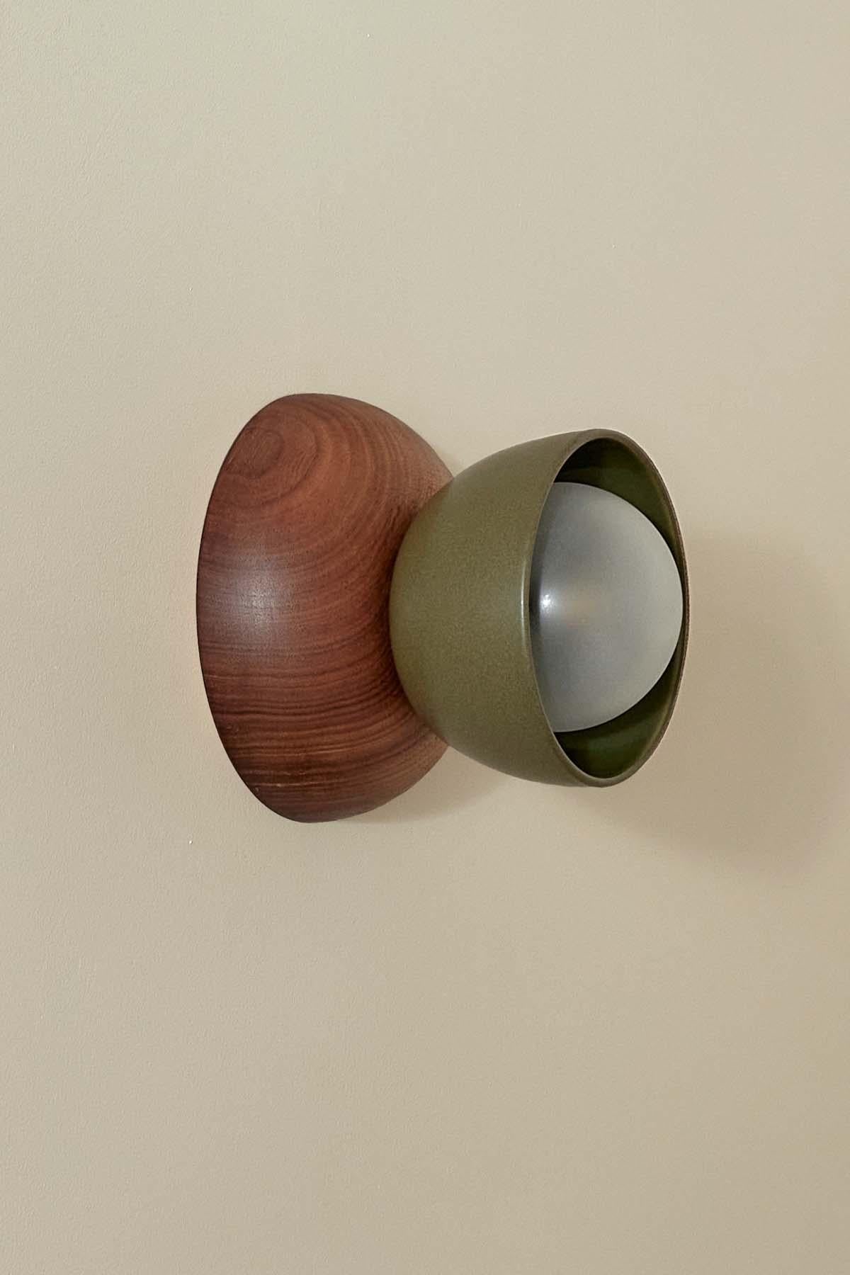 Marz Designs, “Terra 00 Surface Sconce”, Ceramic and Timber Surface Sconce For Sale 11