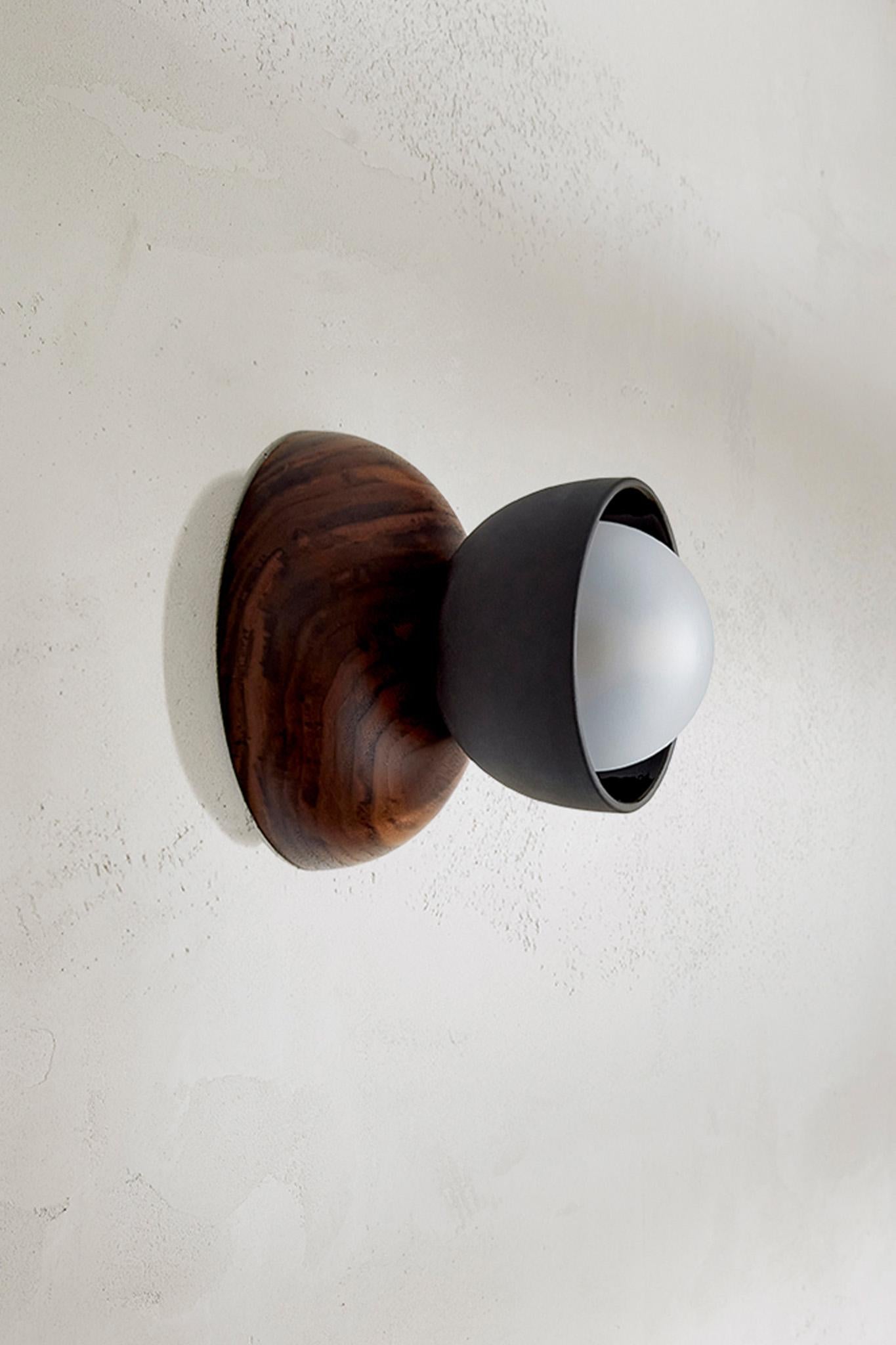 Marz Designs, “Terra 00 Surface Sconce”, Ceramic and Timber Surface Sconce In New Condition For Sale In BYRON BAY, NSW