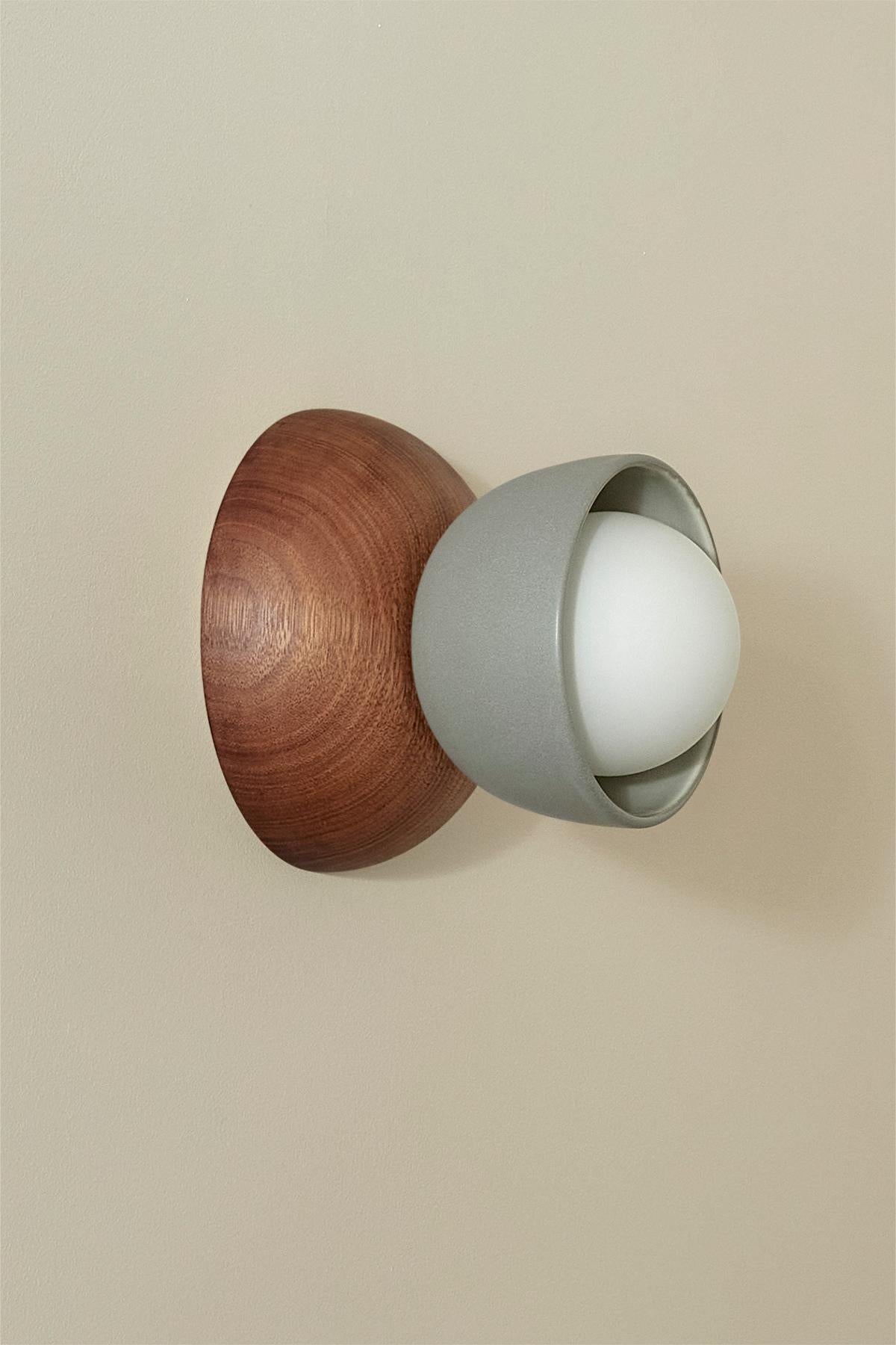 Marz Designs, “Terra 00 Surface Sconce”, Ceramic and Timber Surface Sconce