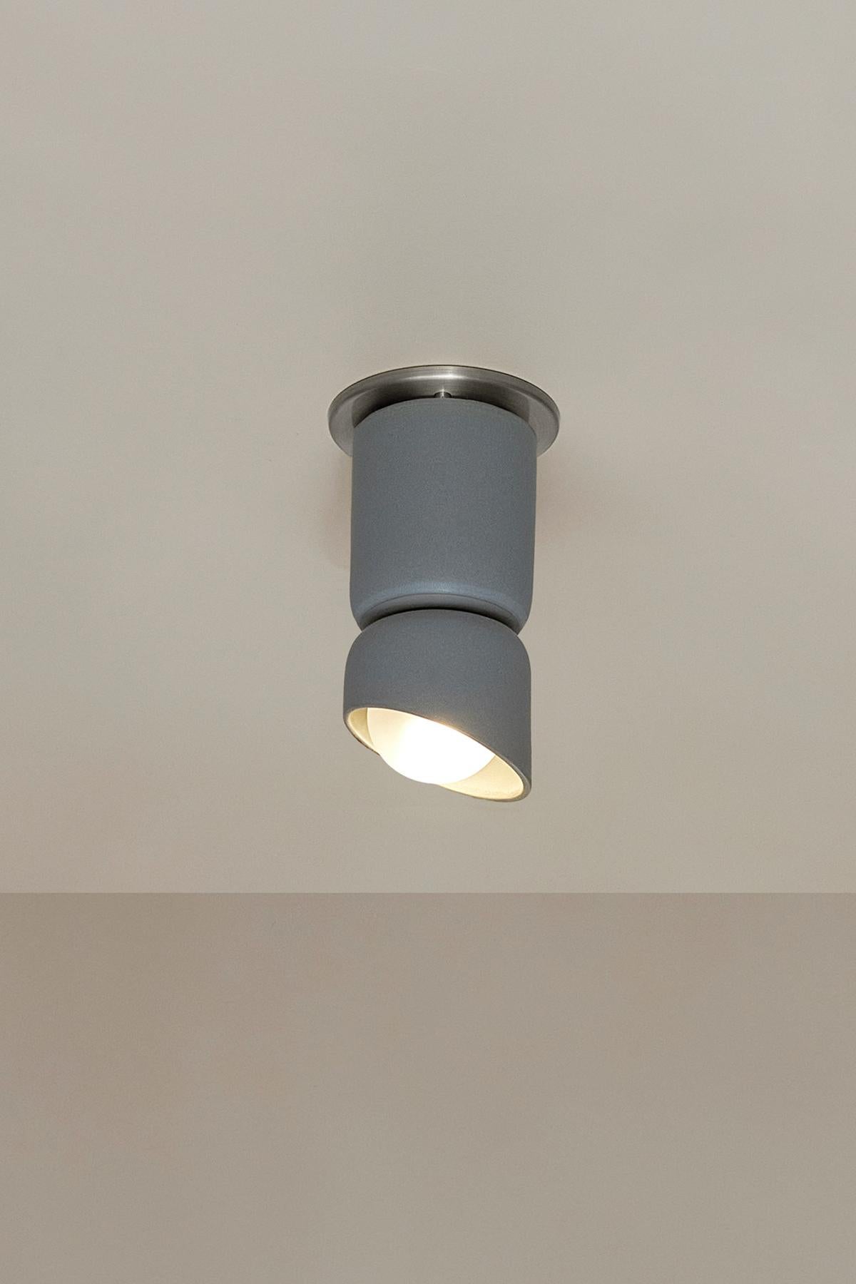 XXIe siècle et contemporain Plafonnier Terra 1,5, base mince en céramique, Marz Designs en vente