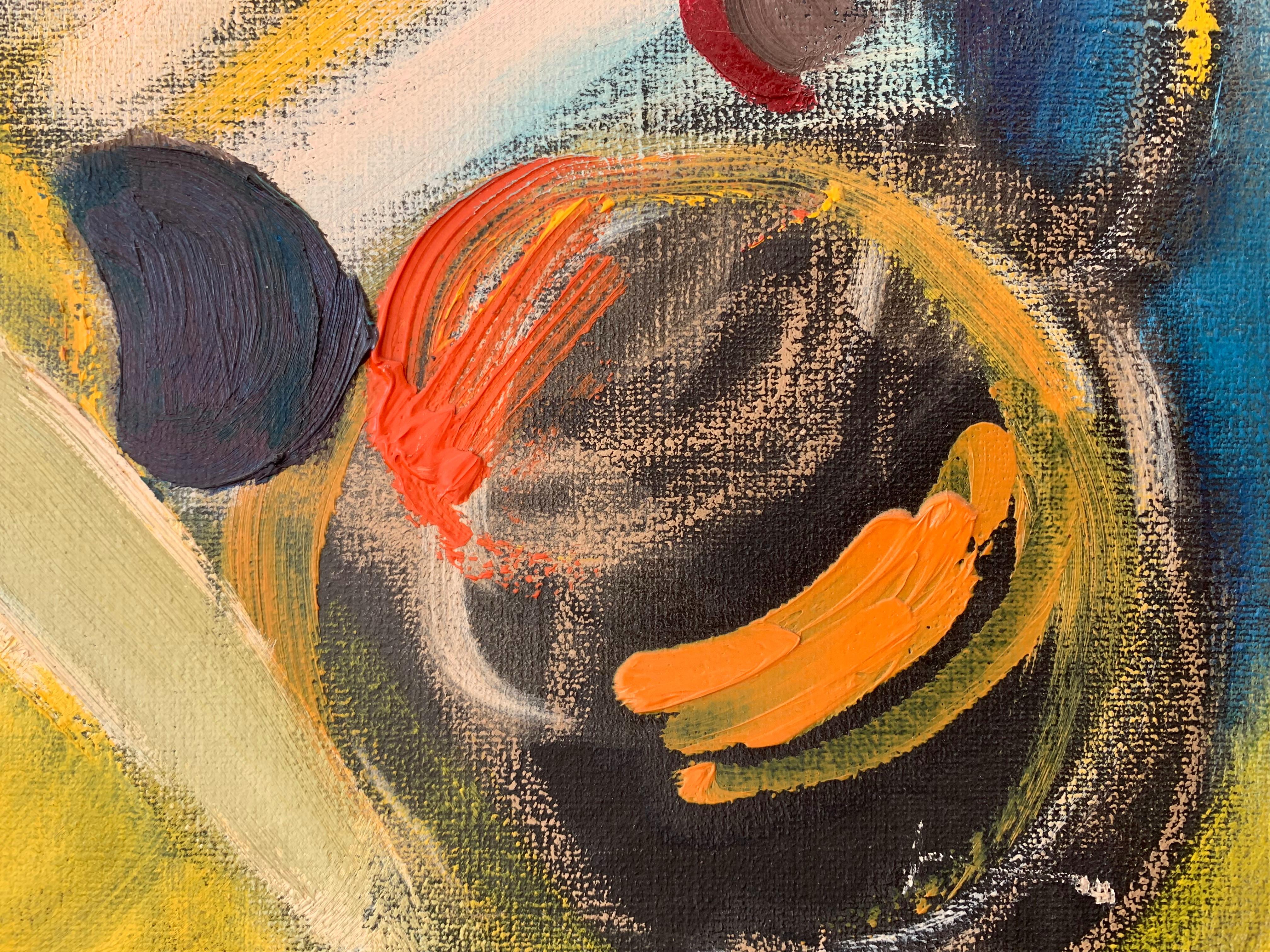 Bodegón figurativo al óleo sobre lienzo de la artista polaca Marzena Miskiewicz. Las ilustraciones son de colores vibrantes, rojo, azul, amarillo, blanco y negro. 

MARZENA MISKIEWICZ
Se licenció en la Facultad de Bellas Artes de la UMCS de Lublin.