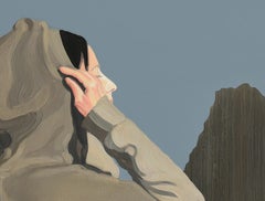 AT THE BEACH  -  Modern Women Portrait,  Contemporary Figurative Painting