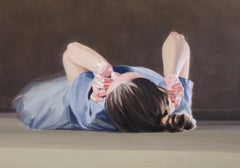 THE WALL - Atmospheric Modern Women Portrait,  Contemporary Figurative Painting