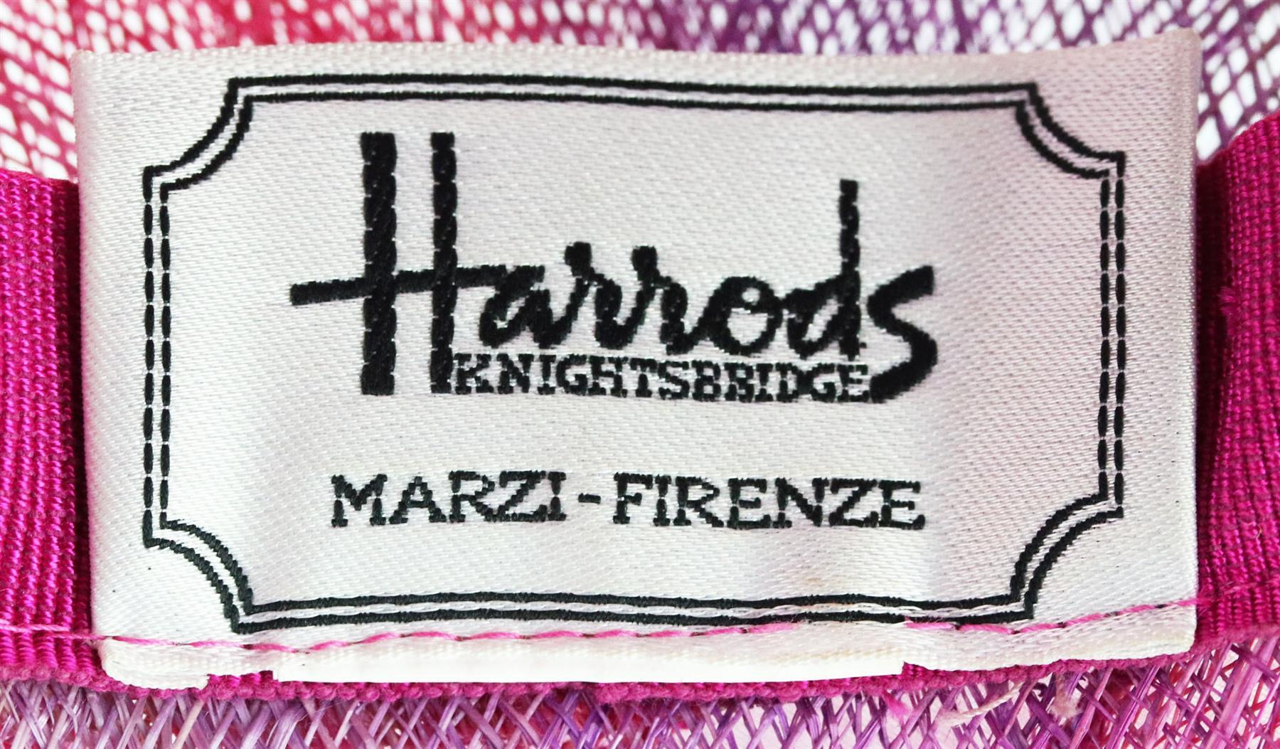 Pink Marzi Organza And Sinamay Straw Hat 