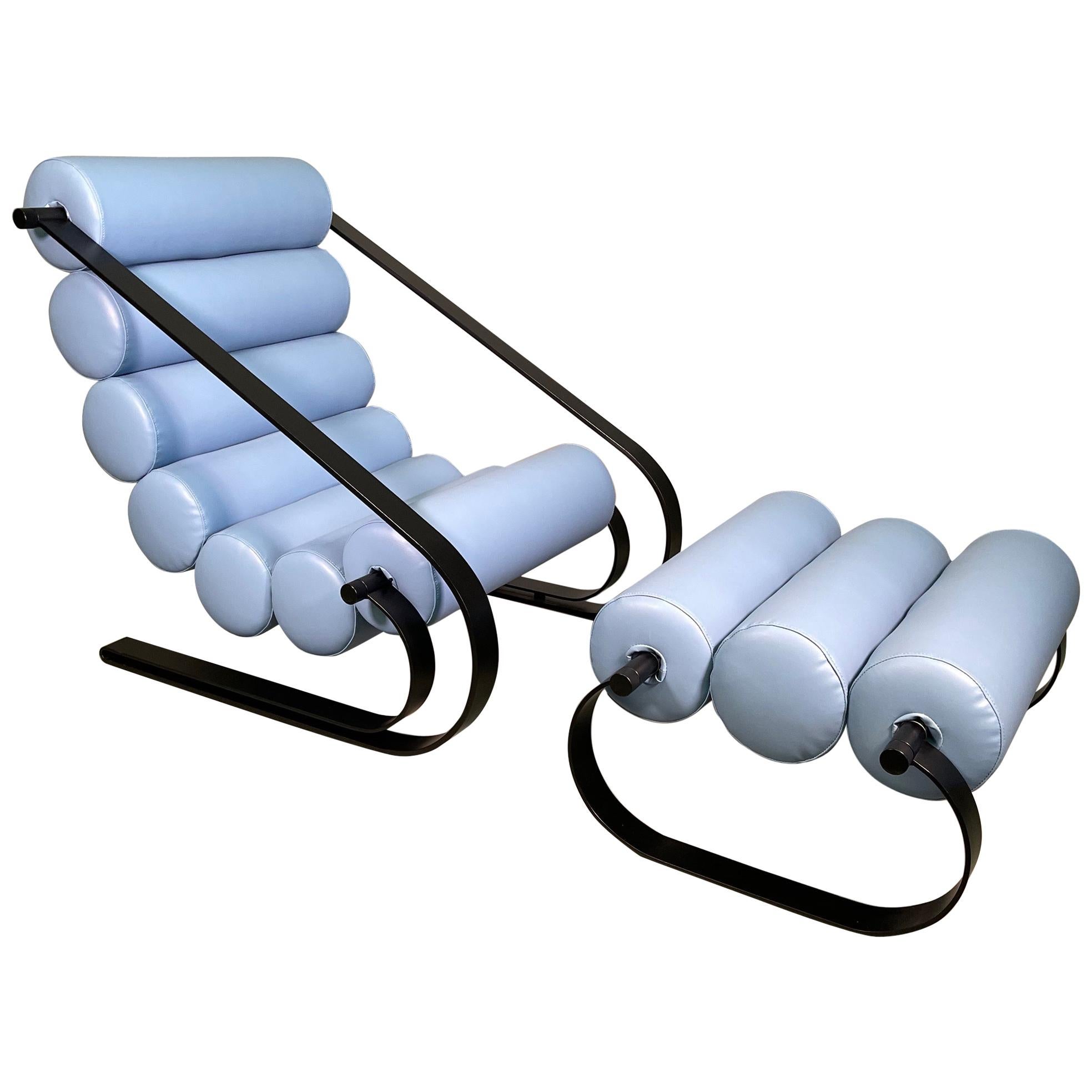 Marzio Cecchi 
Balestra
 Lounge Chair with Ottoman in Leather by Studio Most