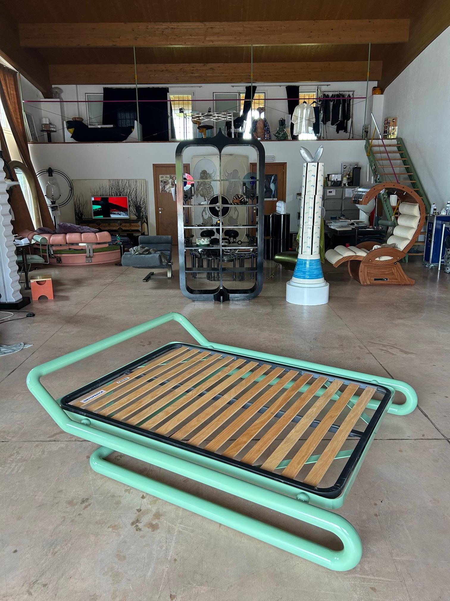 Post-Modern Marzio Cecchi cantilevered bed by Studio Most, Italy, 1960s For Sale