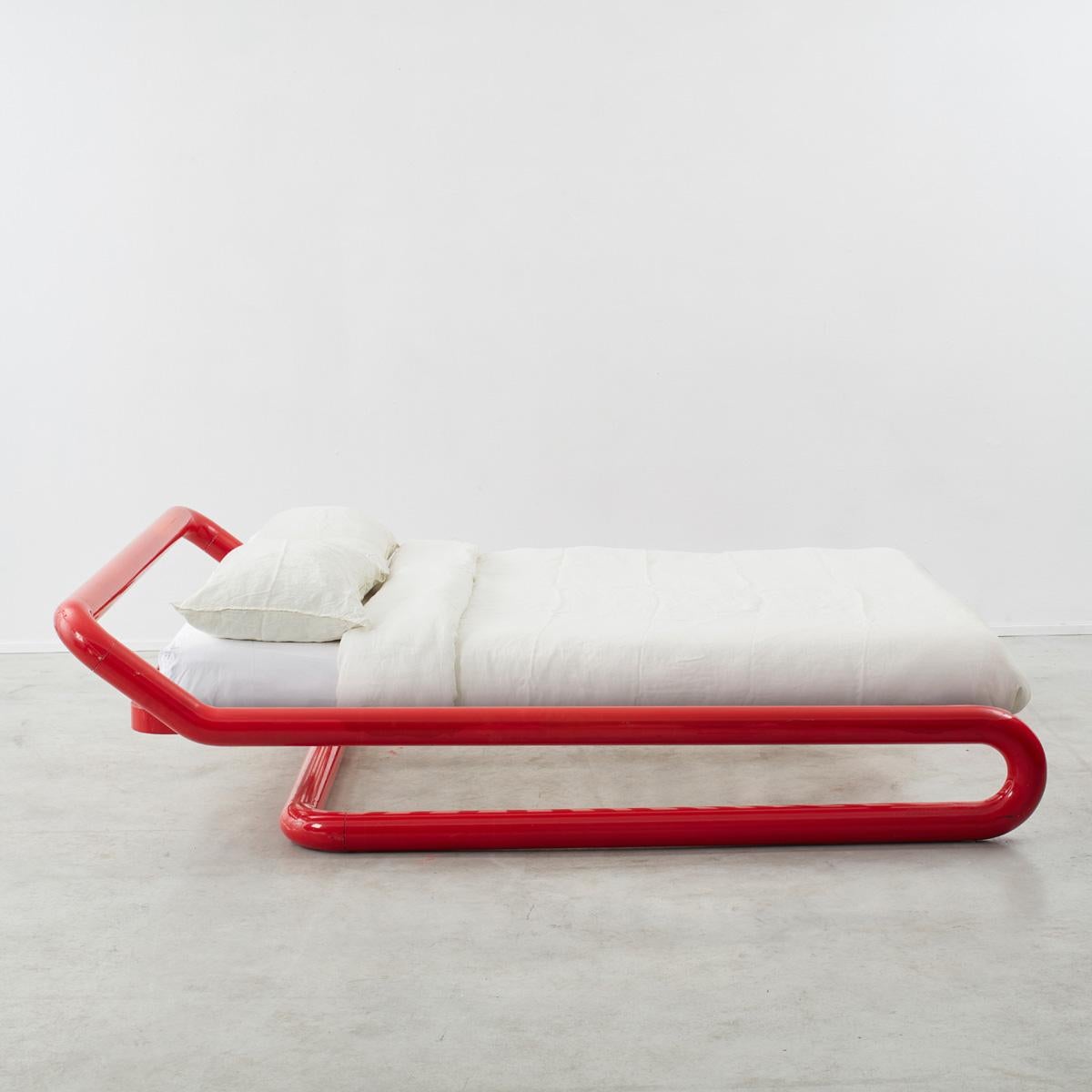 Mid-20th Century Marzio Cecchi cantilevered bed frame for Studio Most, Italy, 1960s